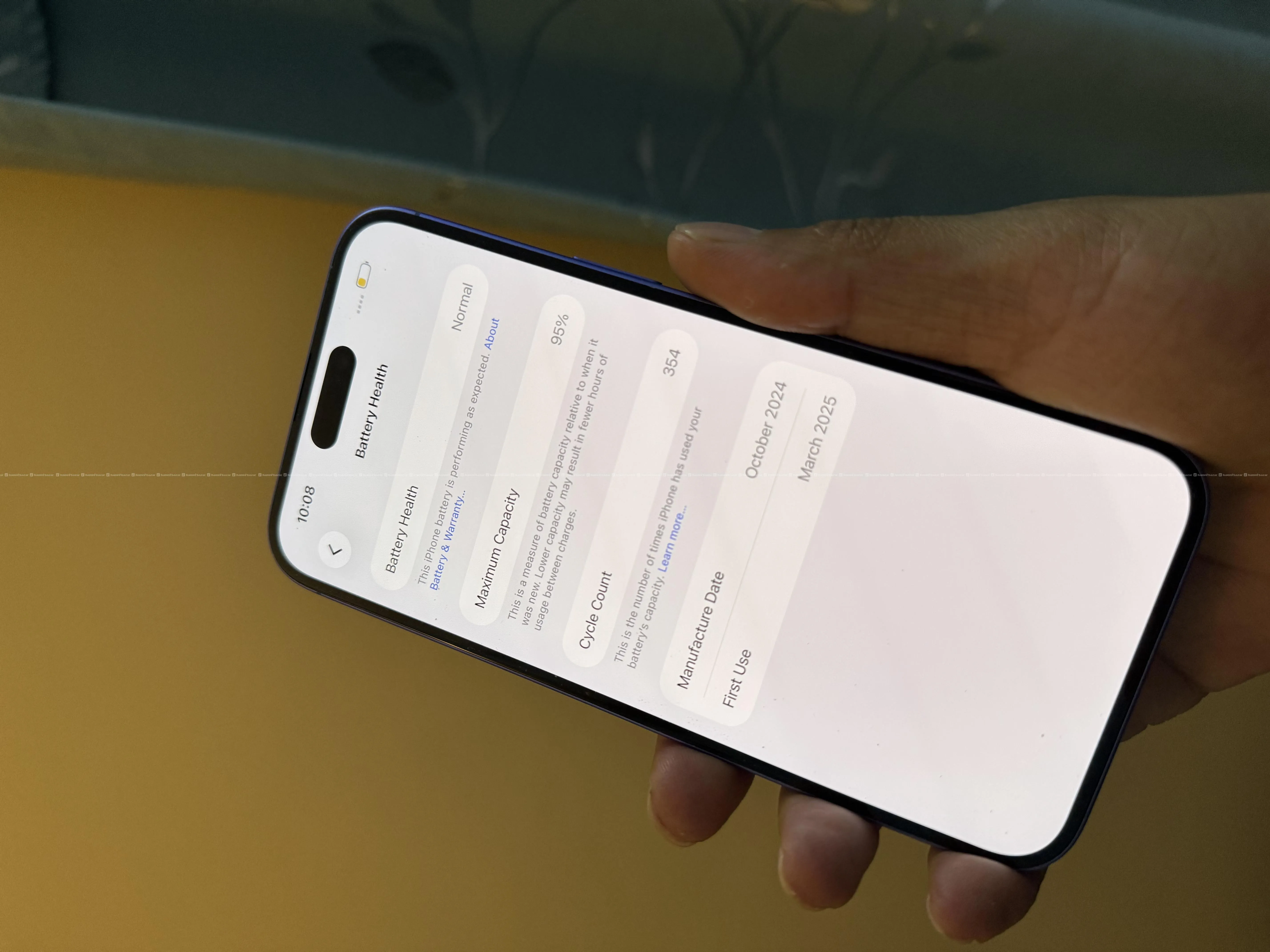 iphone 16 plus 256 gb 95 % bh 354 cycle count 3