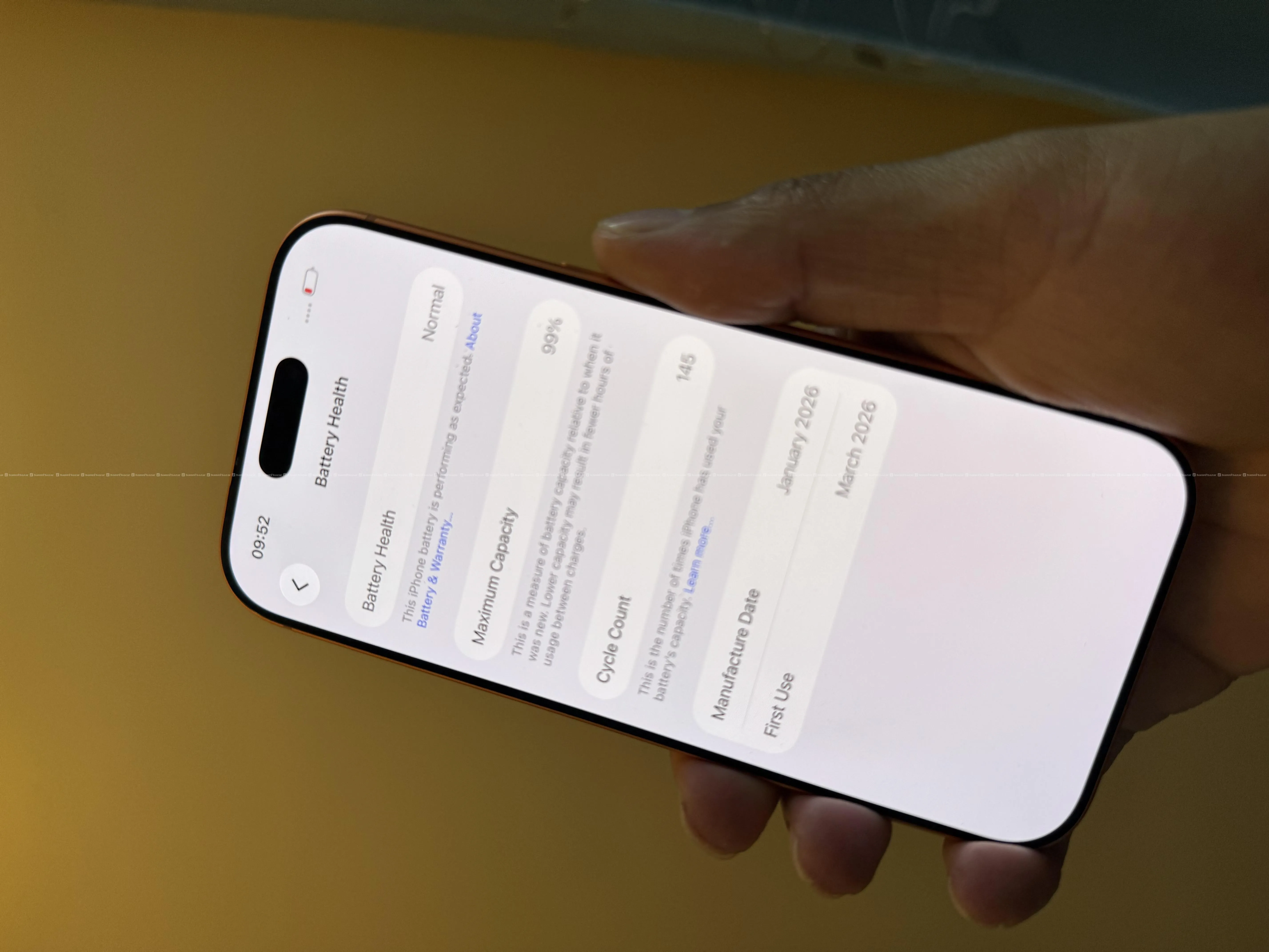 iphone 17 pro 256 gb 99 % bh 145 cycle count 6