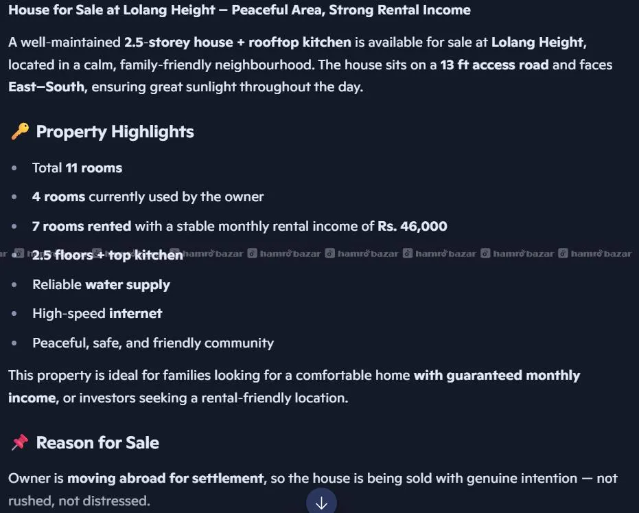 House on Sale at Lolang Height 2