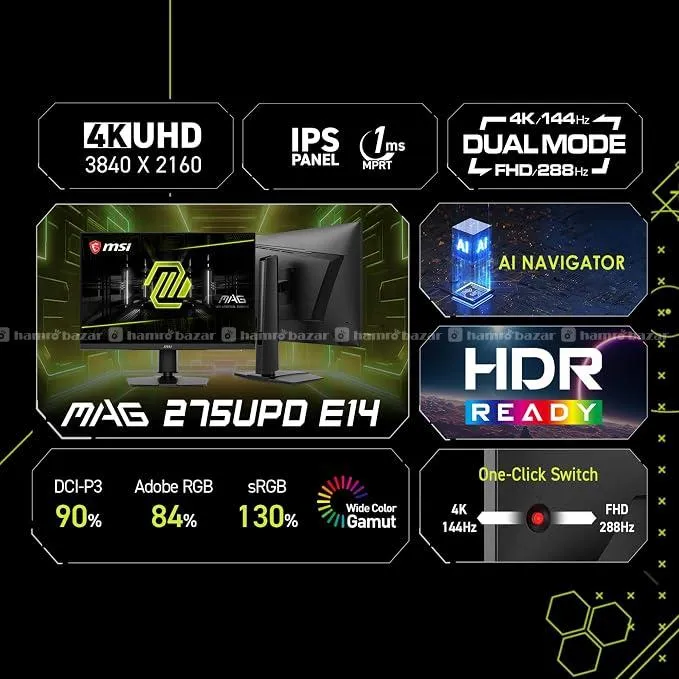 MSI MAG 275UPD E14 27'' 4K UHD Gaming Monitor 4