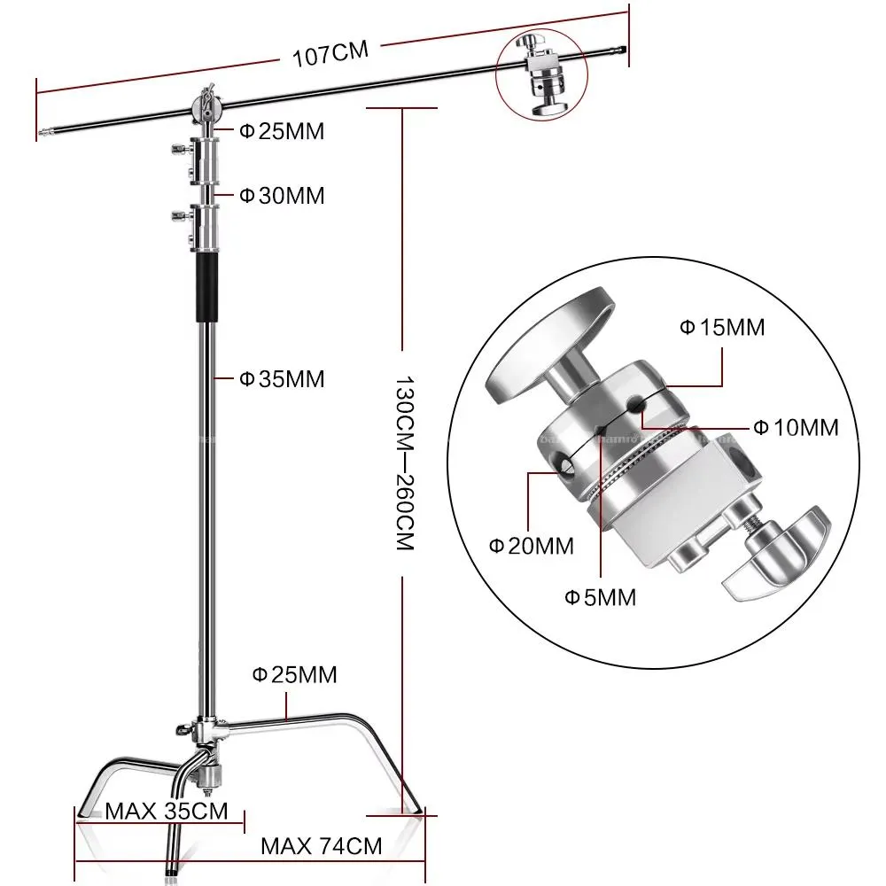 Heavy Duty Stainless Steel ( C-Stand ) 2
