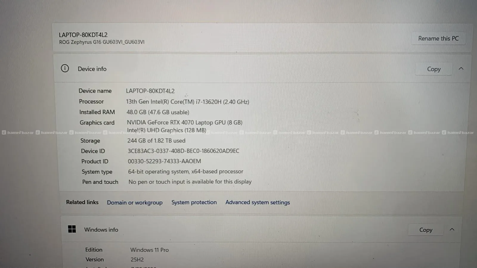 ASUS ROG Zephyrus G16 GU603VI-G16.I74070