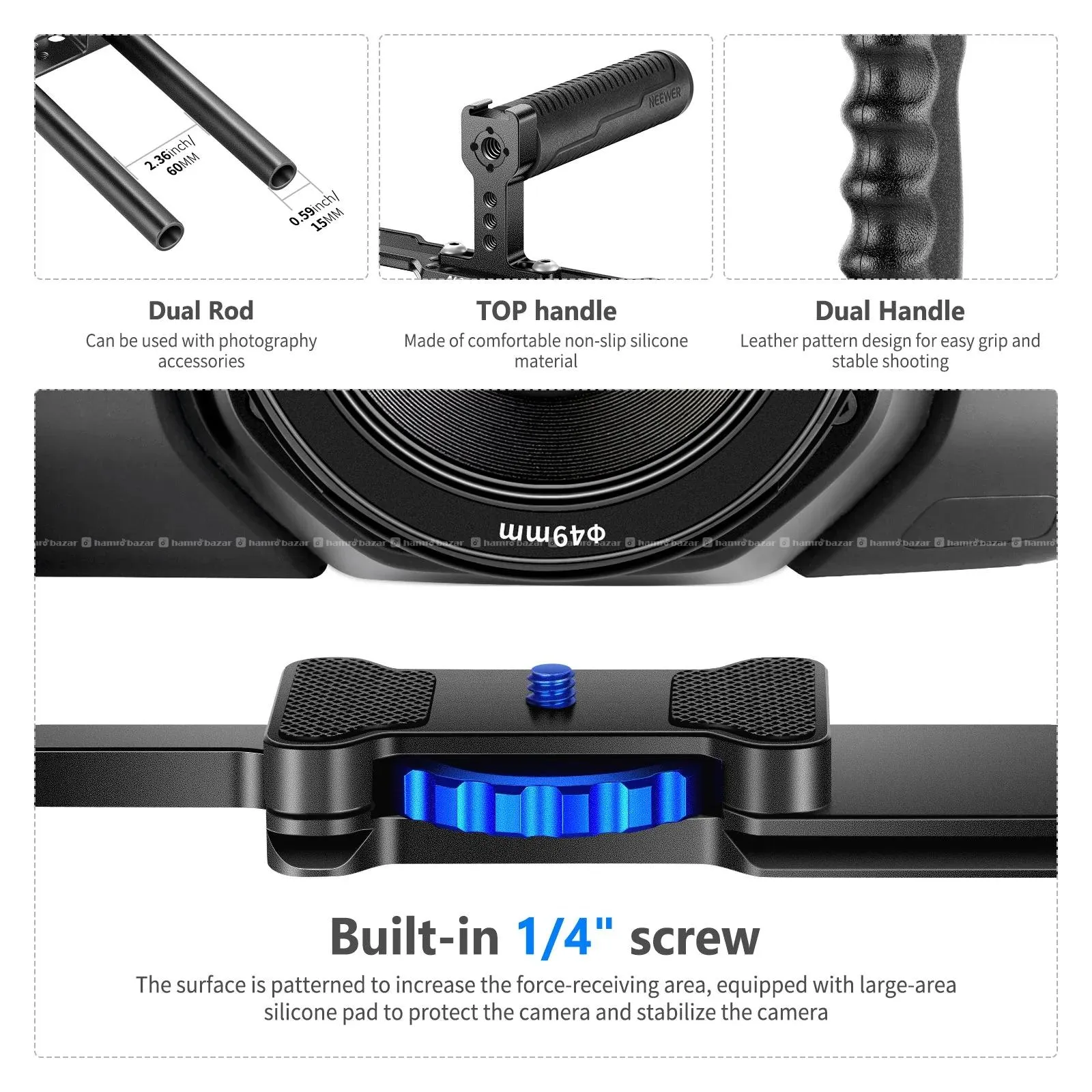 NEEWER Universal Camera Cage Rig Kit 3