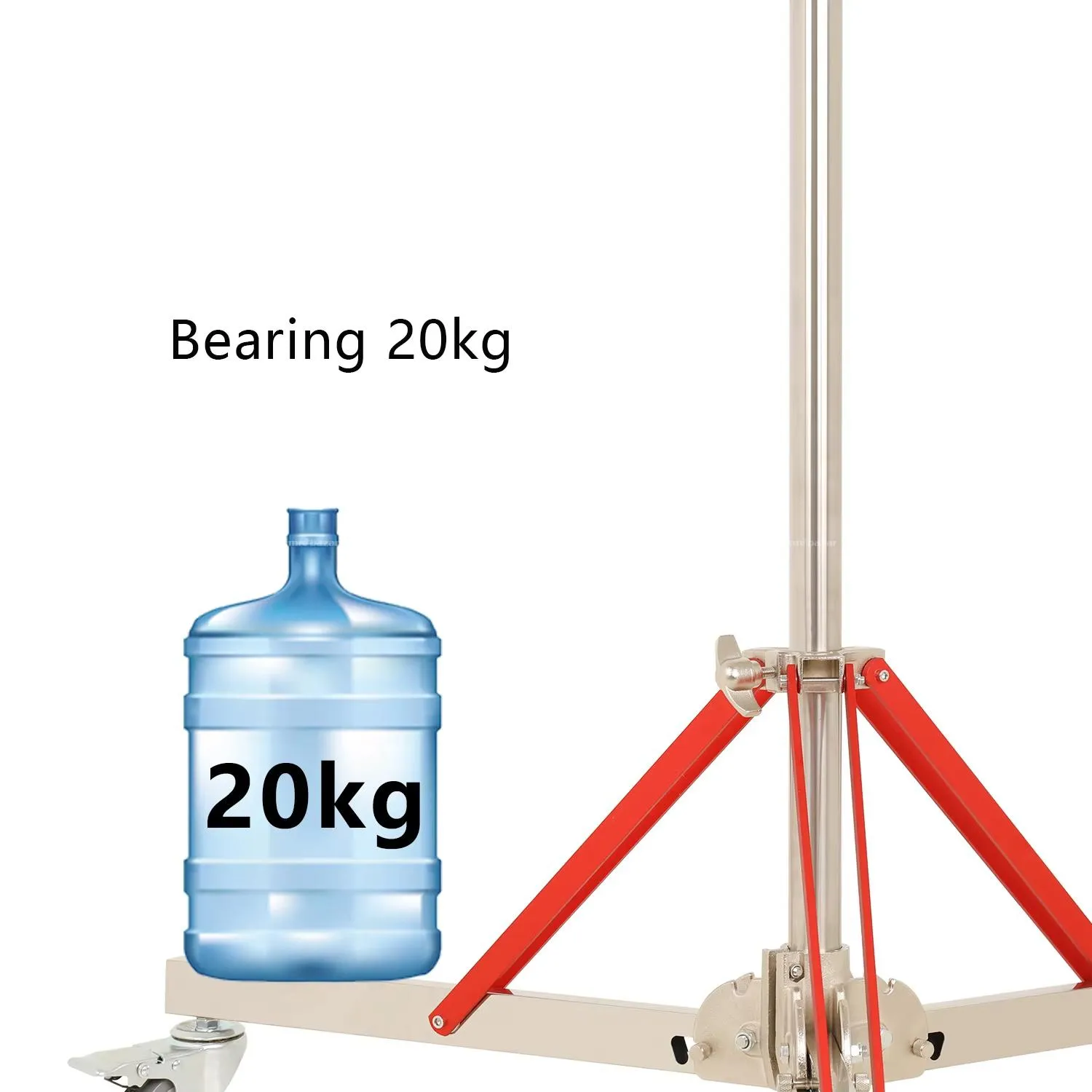 3.2m Stainless Steel Rolling Stand with Wheels 4