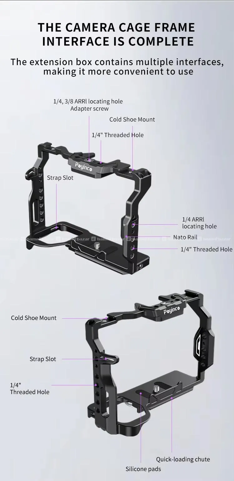 Poyinco Full Camera Cage for Sony A7 IV / A7R V 4