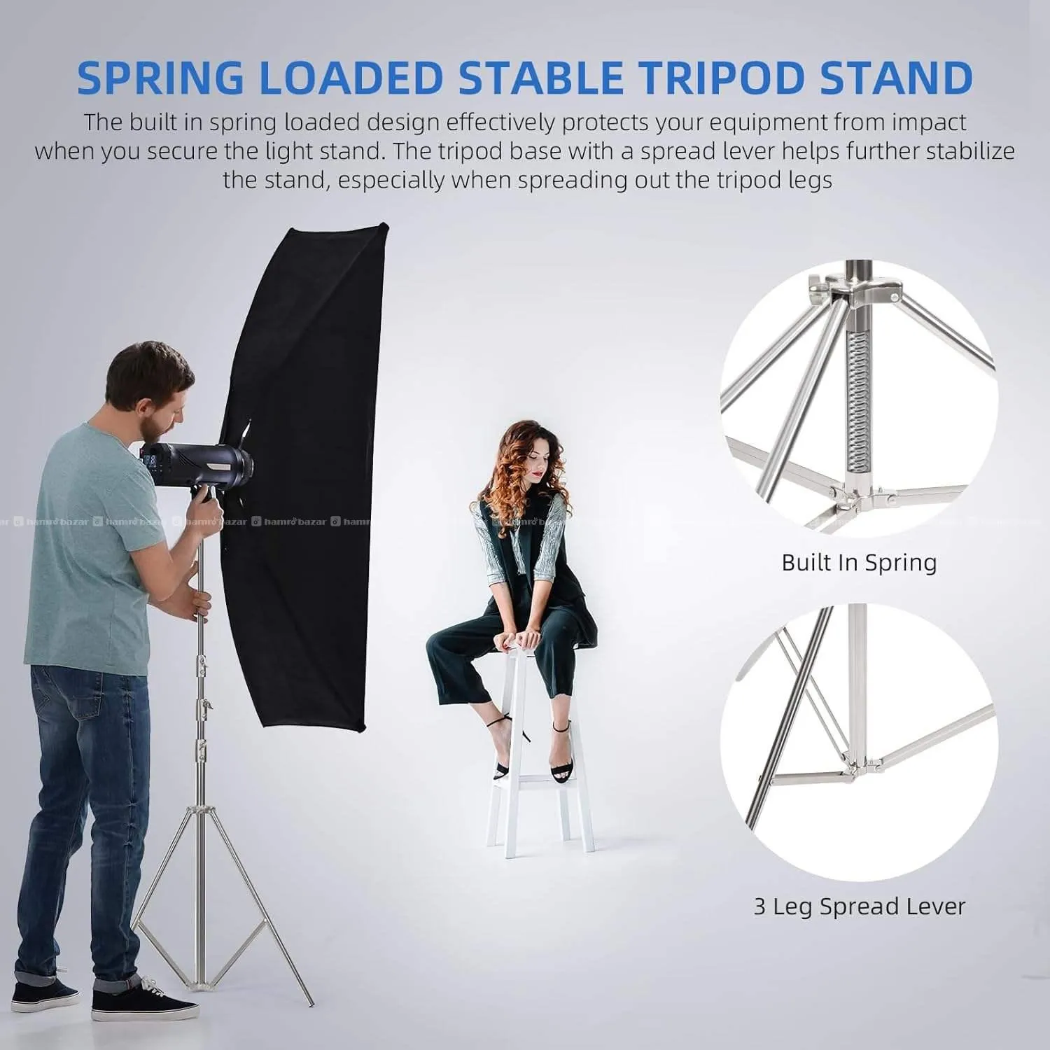 13ft Heavy Duty Stainless Steel Light Stand 3