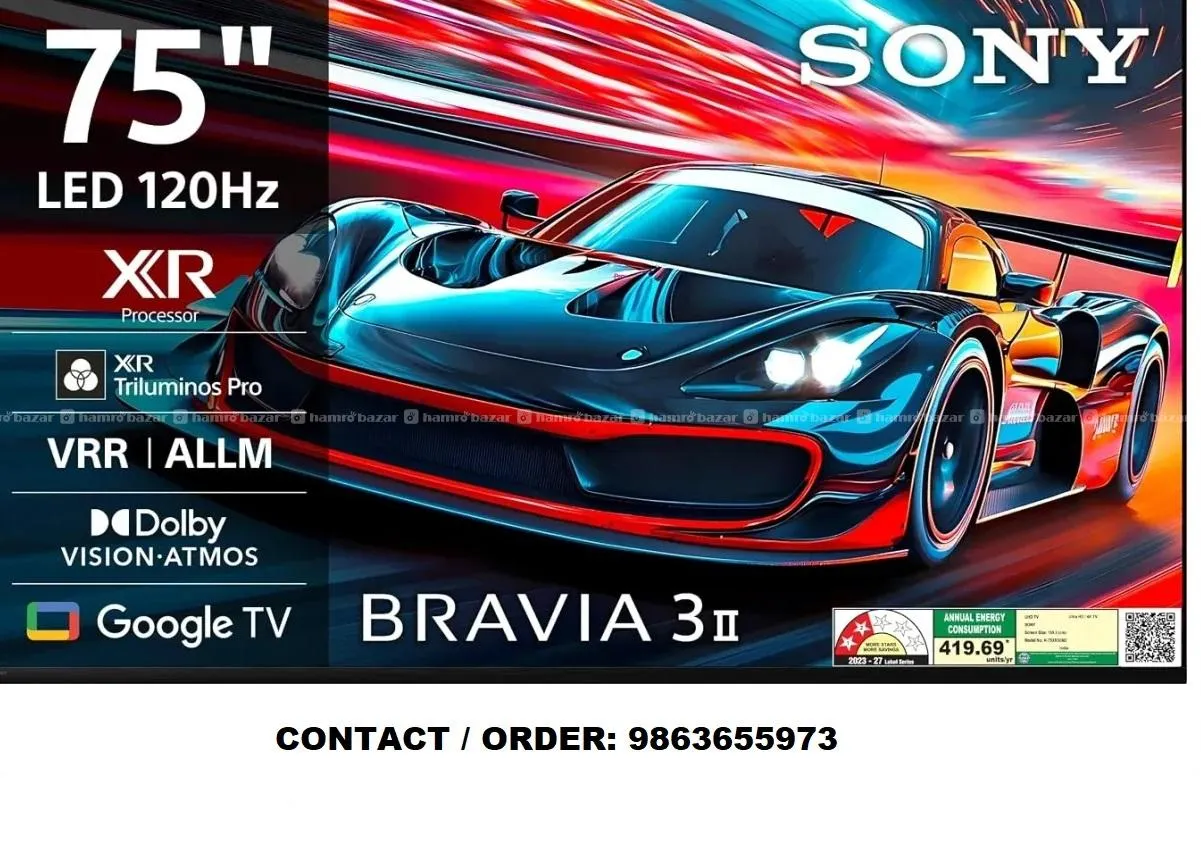 SONY LED TV 4K ANDROID SMART 75' MODEL XR30 HZ120