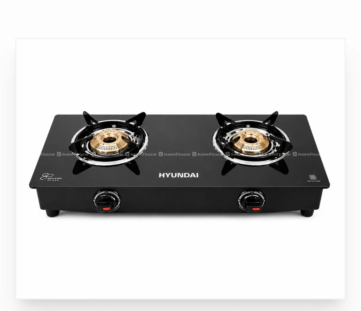 Hyundai Gas Stove 2 Burner Glass Top