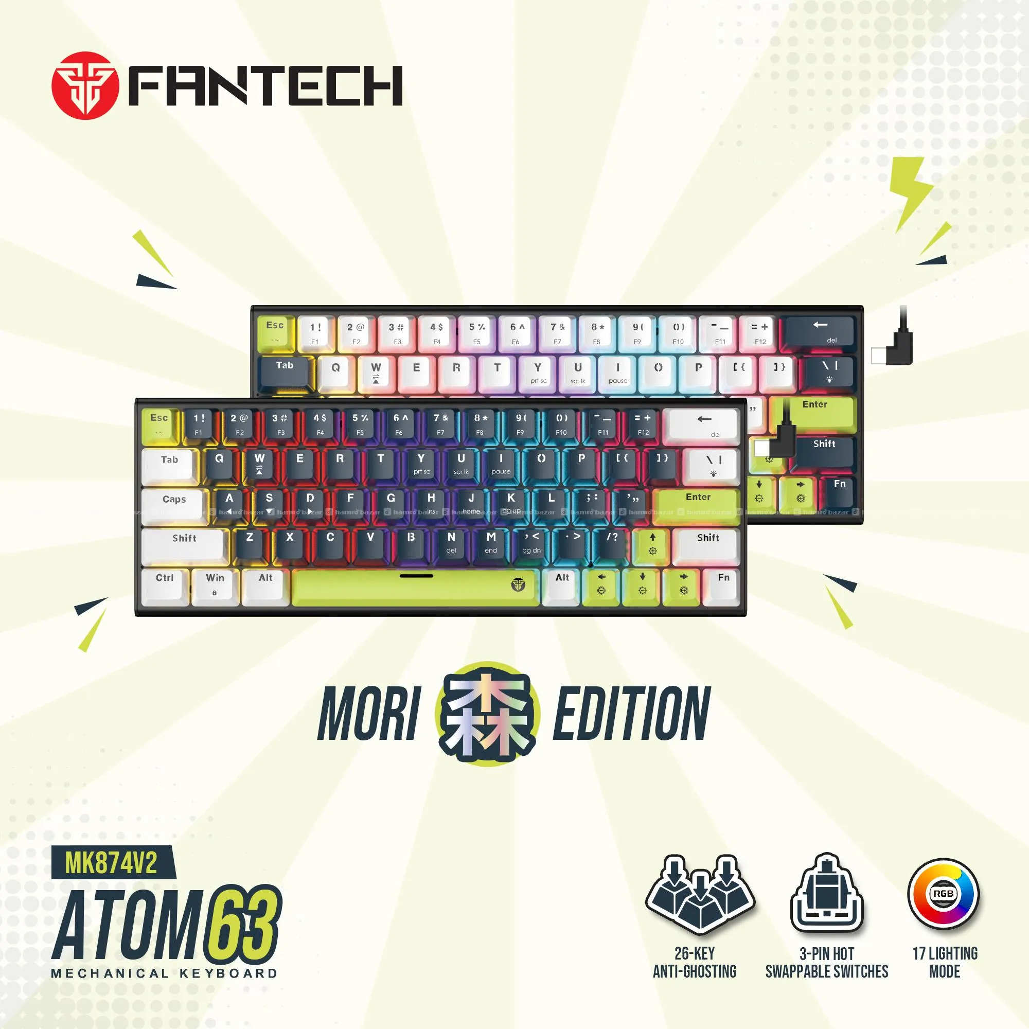 Fantech Atom 63 MK874V2 Mechanical Keyboard