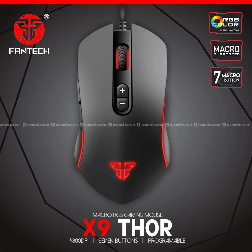Fantech X9 Thor 4800 Dpi Programmable Gaming Mouse