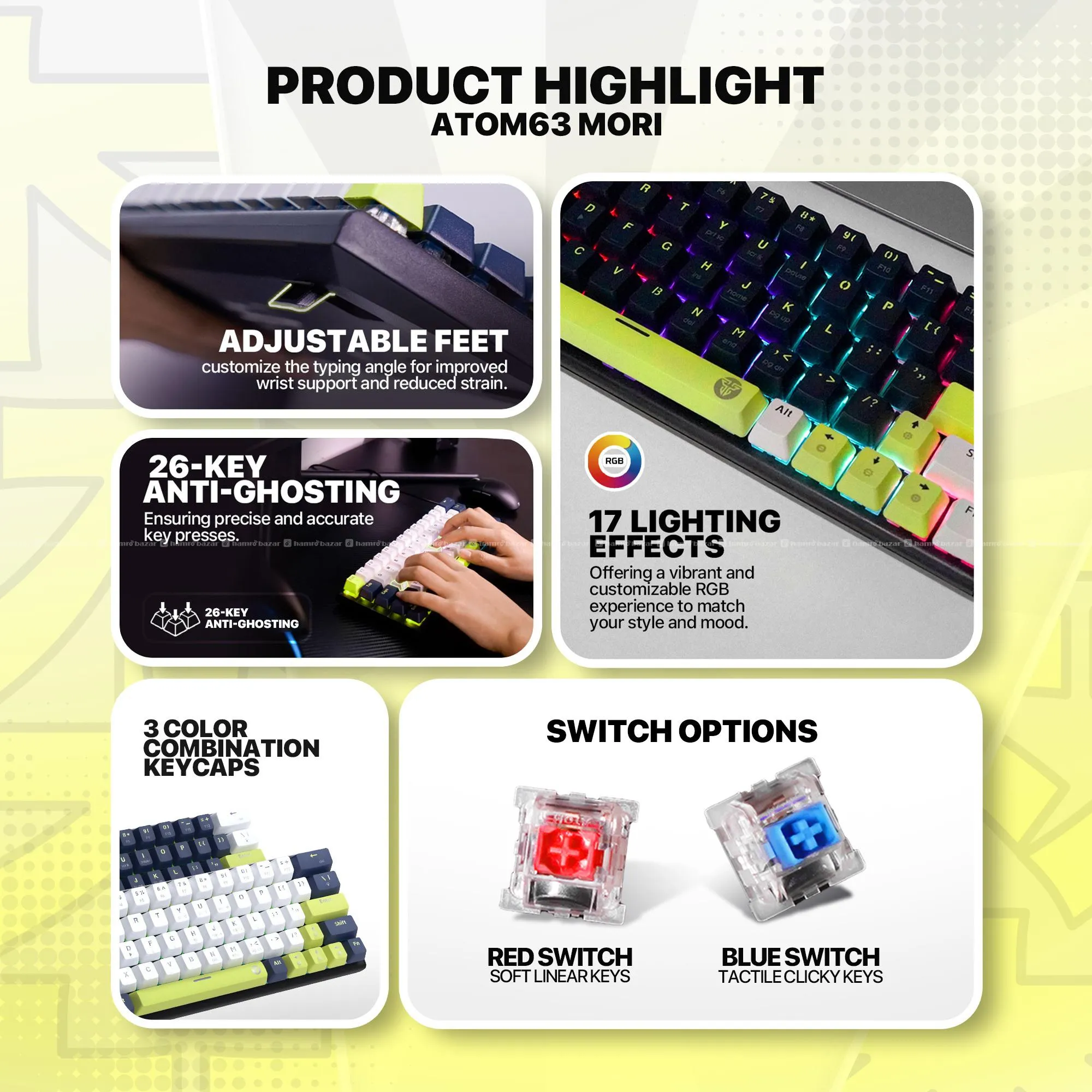 Fantech Atom 63 MK874V2 Mechanical Keyboard 5
