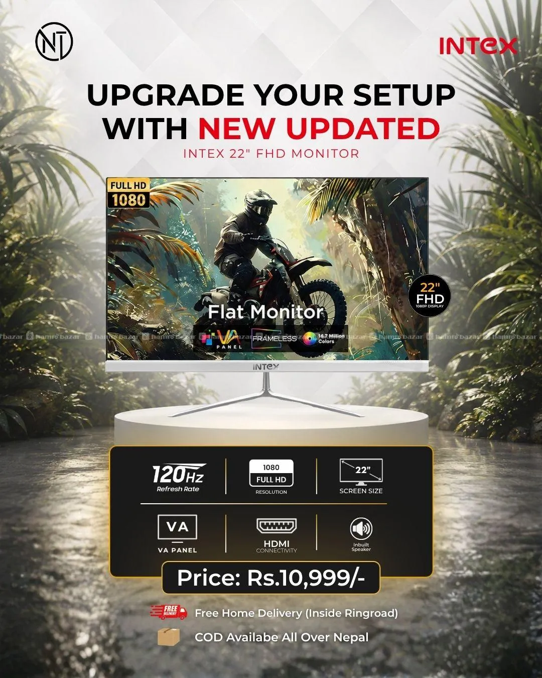 Intex 22" 120Hz VA Panel Monitor with Speaker