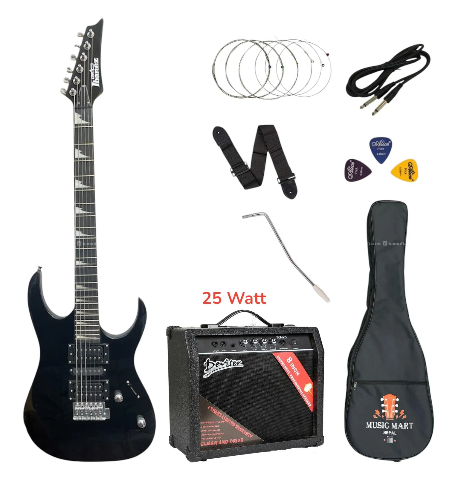 Ibanez IB Model Electric Guitar with 25w Combo Set 5