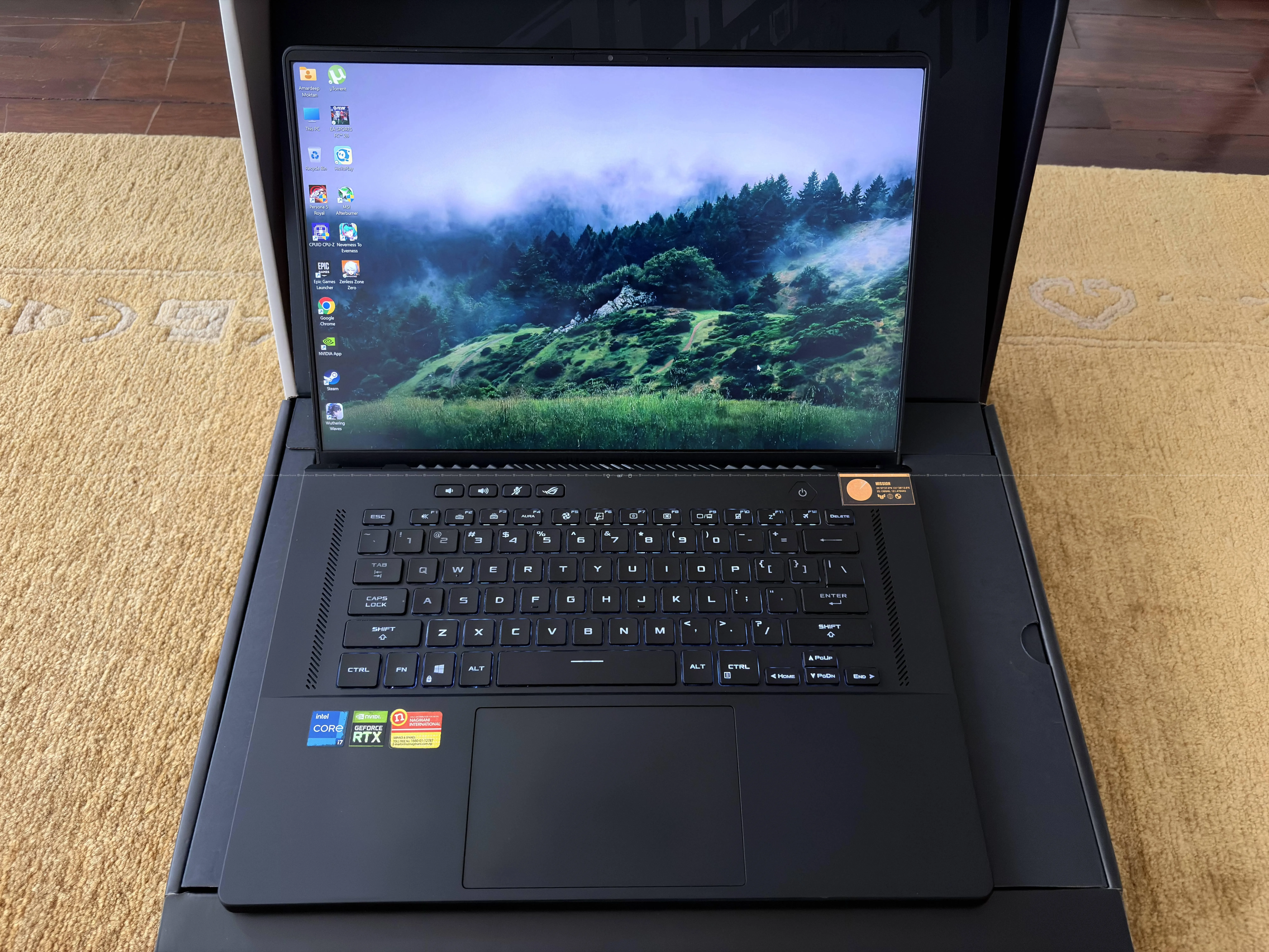 ROG Zephyrus M16 32GB RAM RTX 3060 1TB SSD 165HZ 2
