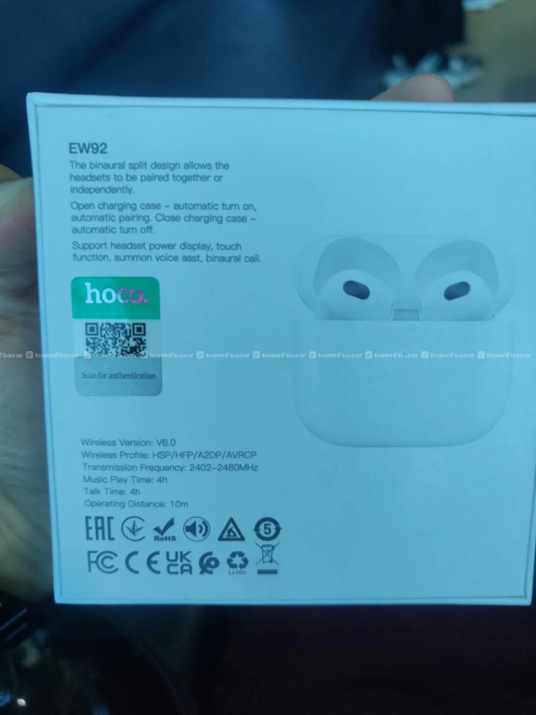 HOCO EW92 Wireless Earbuds Bluetooth V6.0