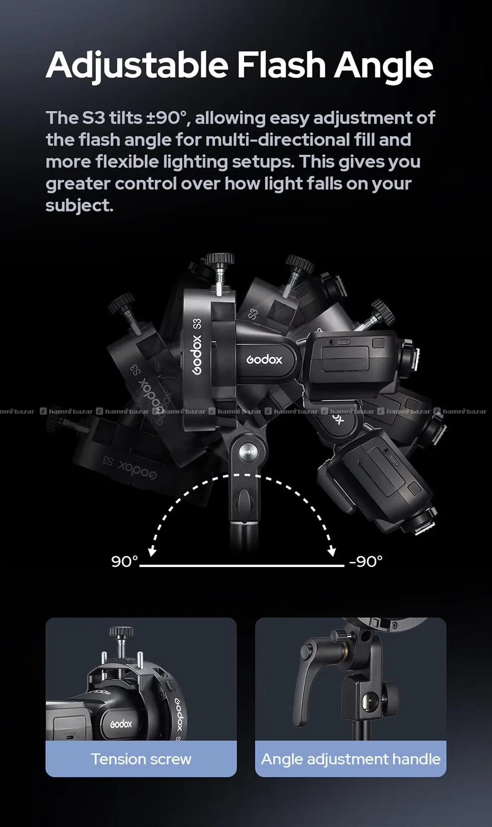 Godox S3 Speedlite Bracket 8
