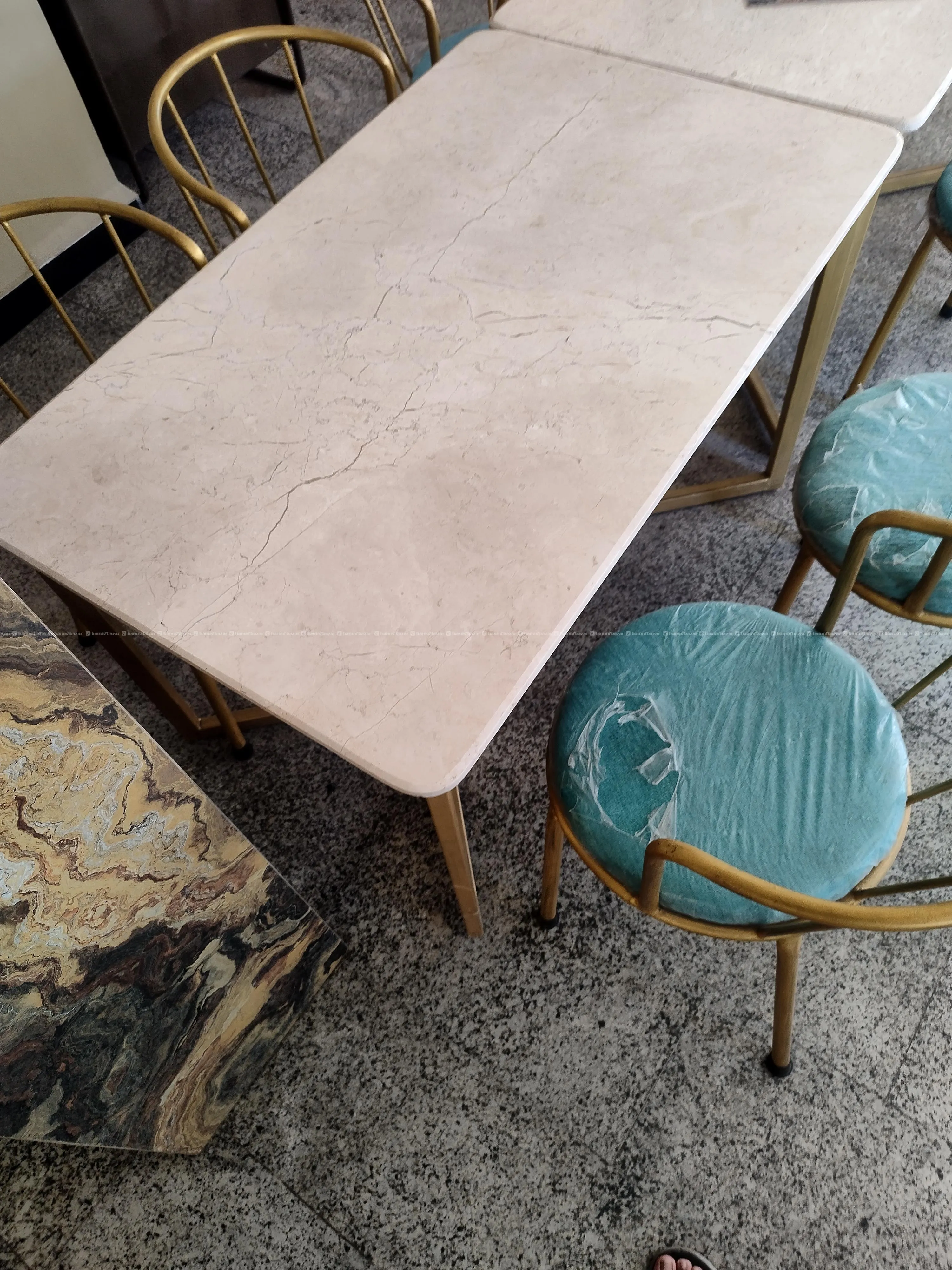 table chair set italian marble 5