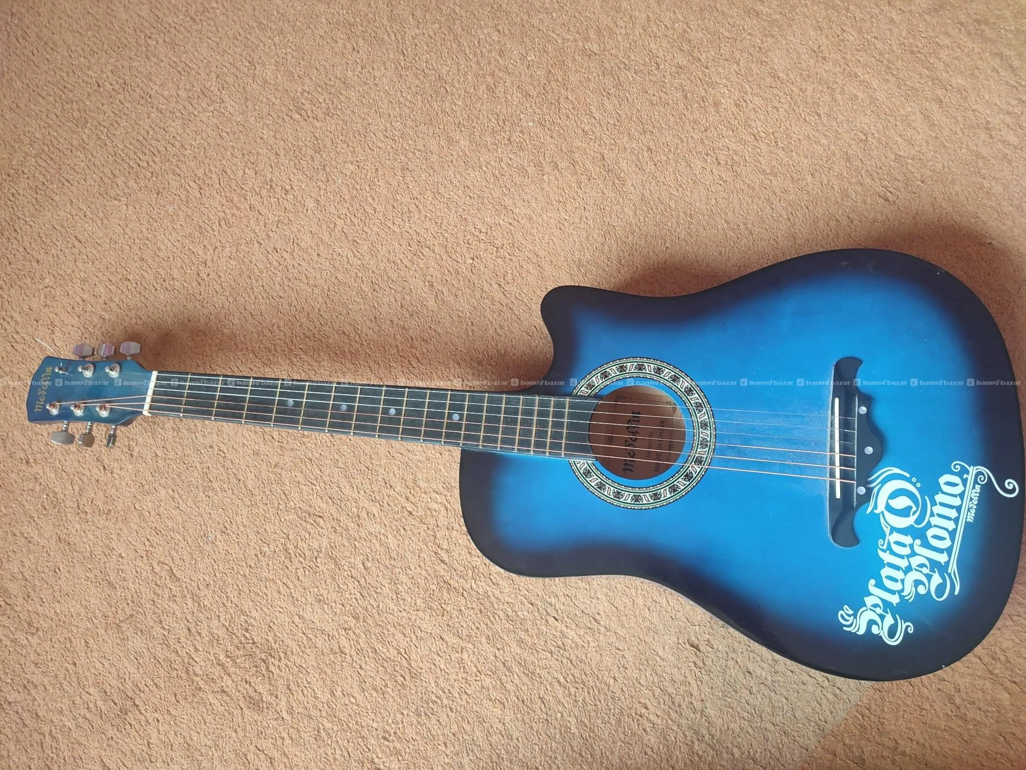 basic guitar, 18 frets, travel size, cheap guitar