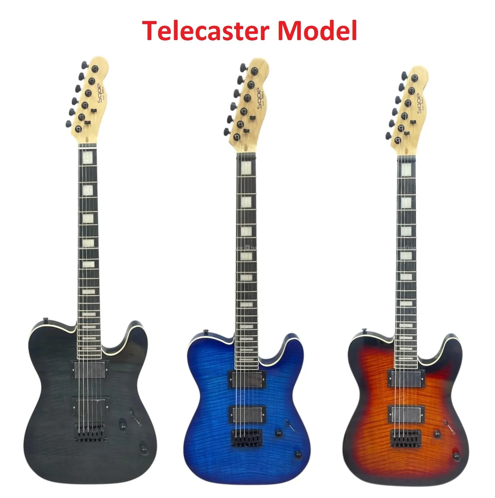 SQOE Telecaster Electric Guitar-SB 3