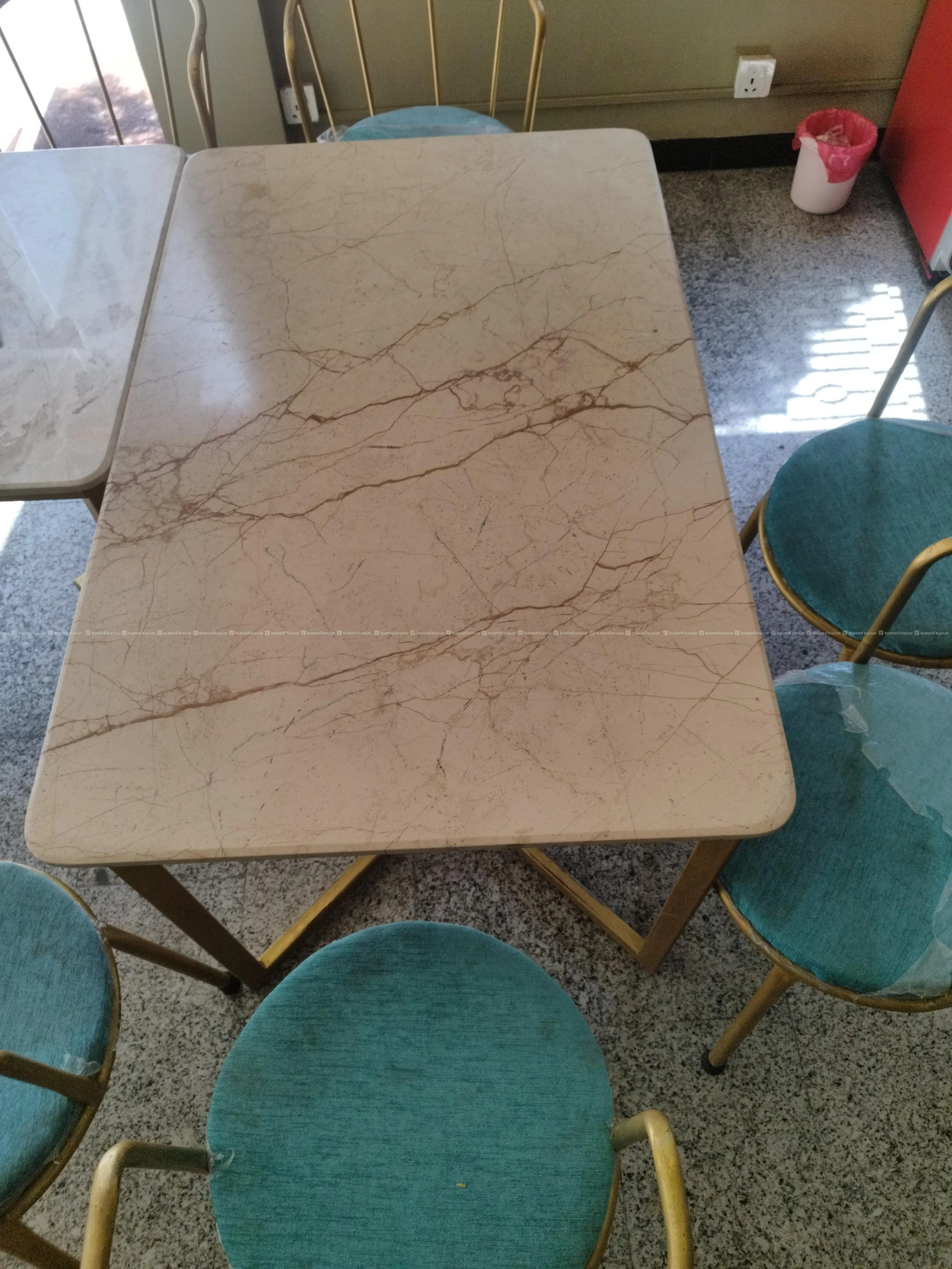 table chair set italian marble 3