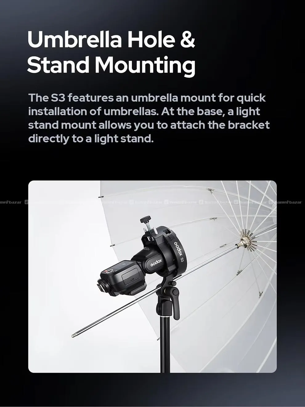 Godox S3 Speedlite Bracket 5
