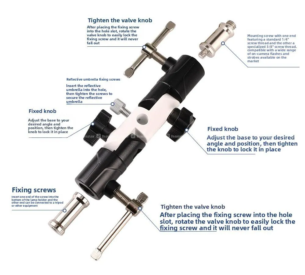 H-Type Speedlite Bracket & Umbrella Holder 6