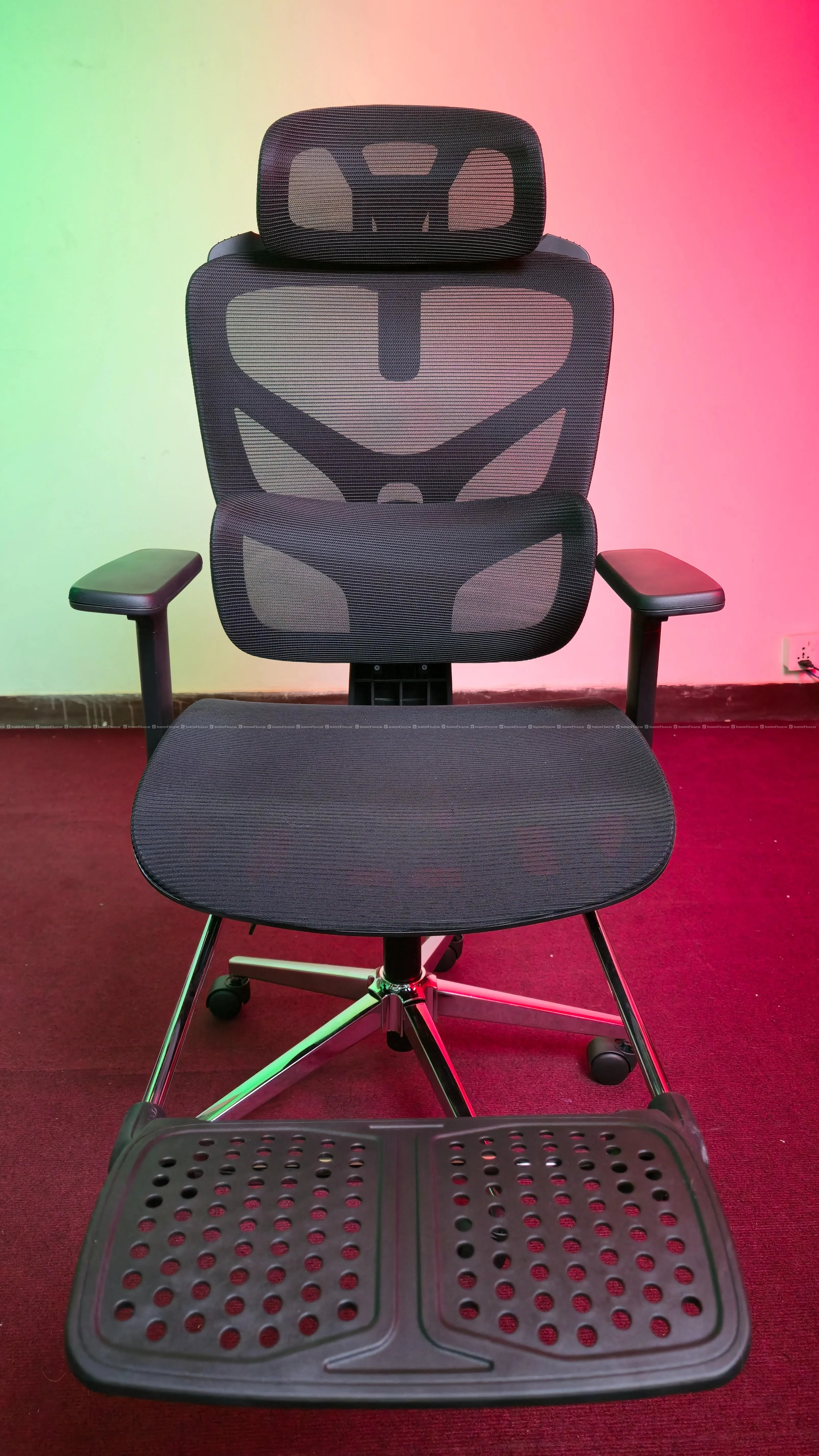 4D Ergonomic Mesh Office Chair with Leg Rest