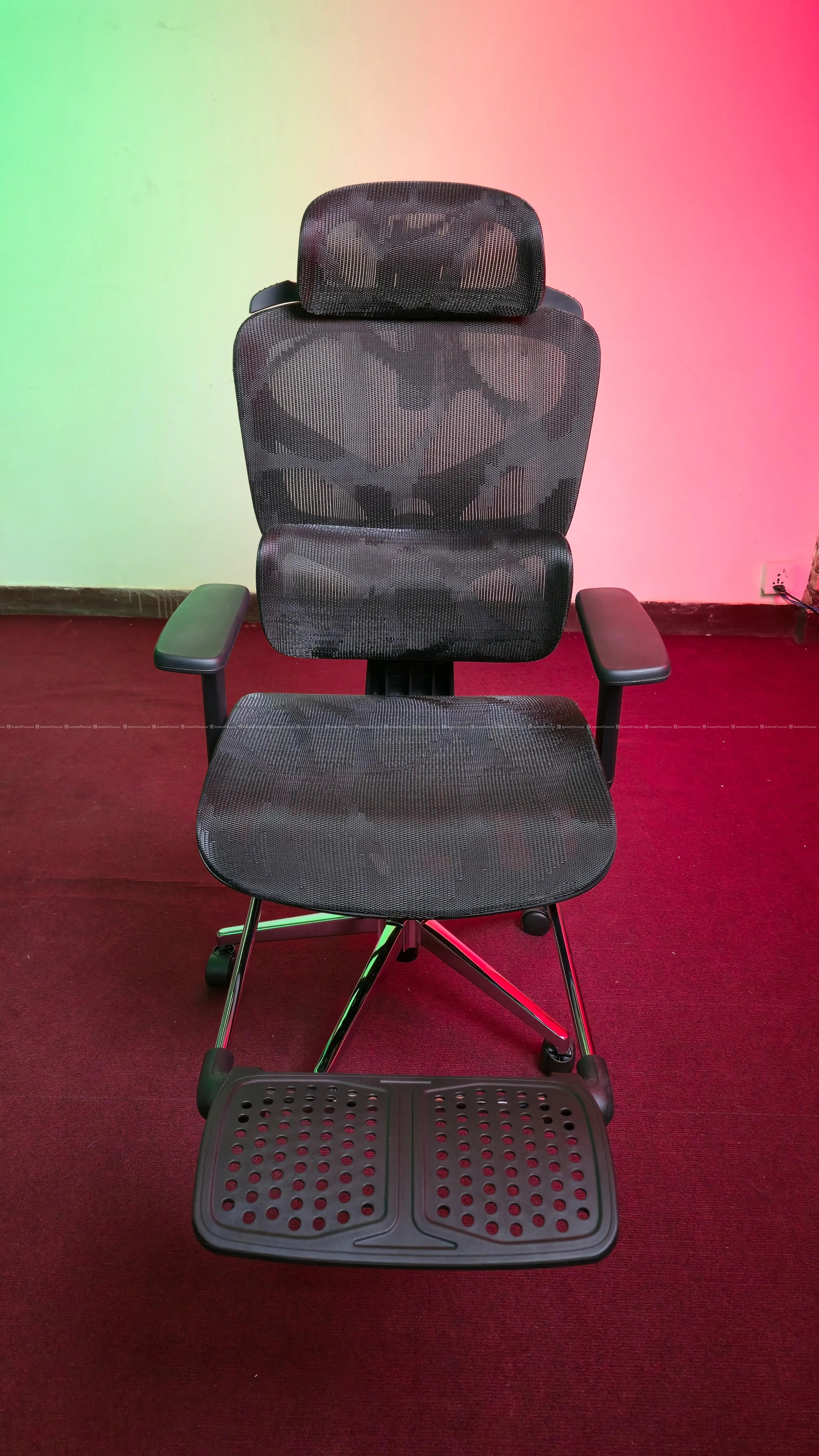 4D Dragon Pattern Ergonomic Chair with Leg Rest 8