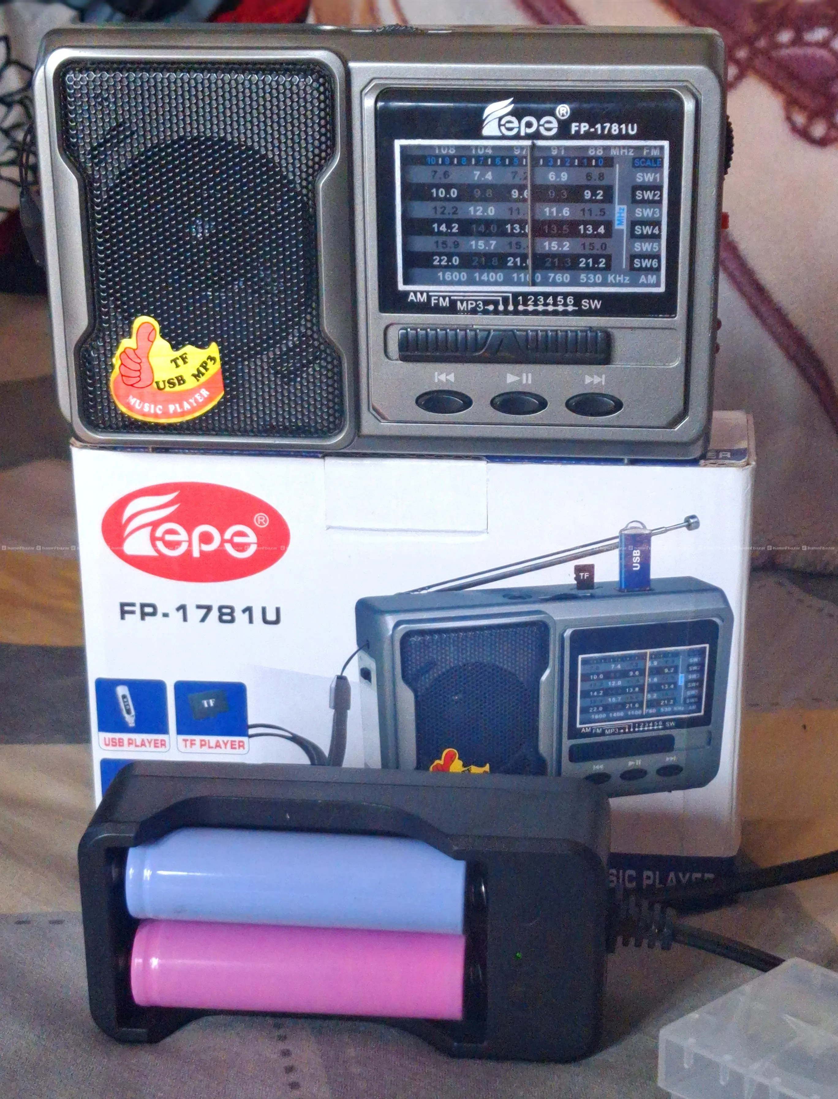 FM Radio, USB Slot, TF Slot, Led Light Led Lamp et