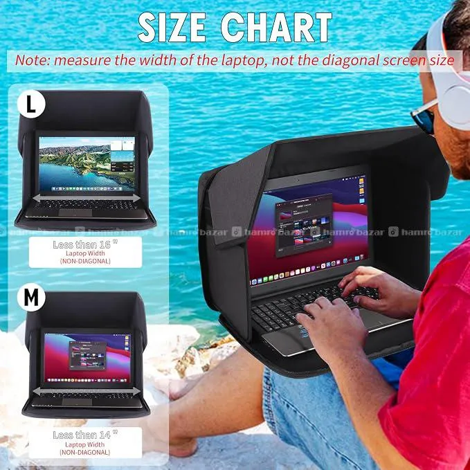 Laptop Sun Shade Bag & Privacy Hood 4