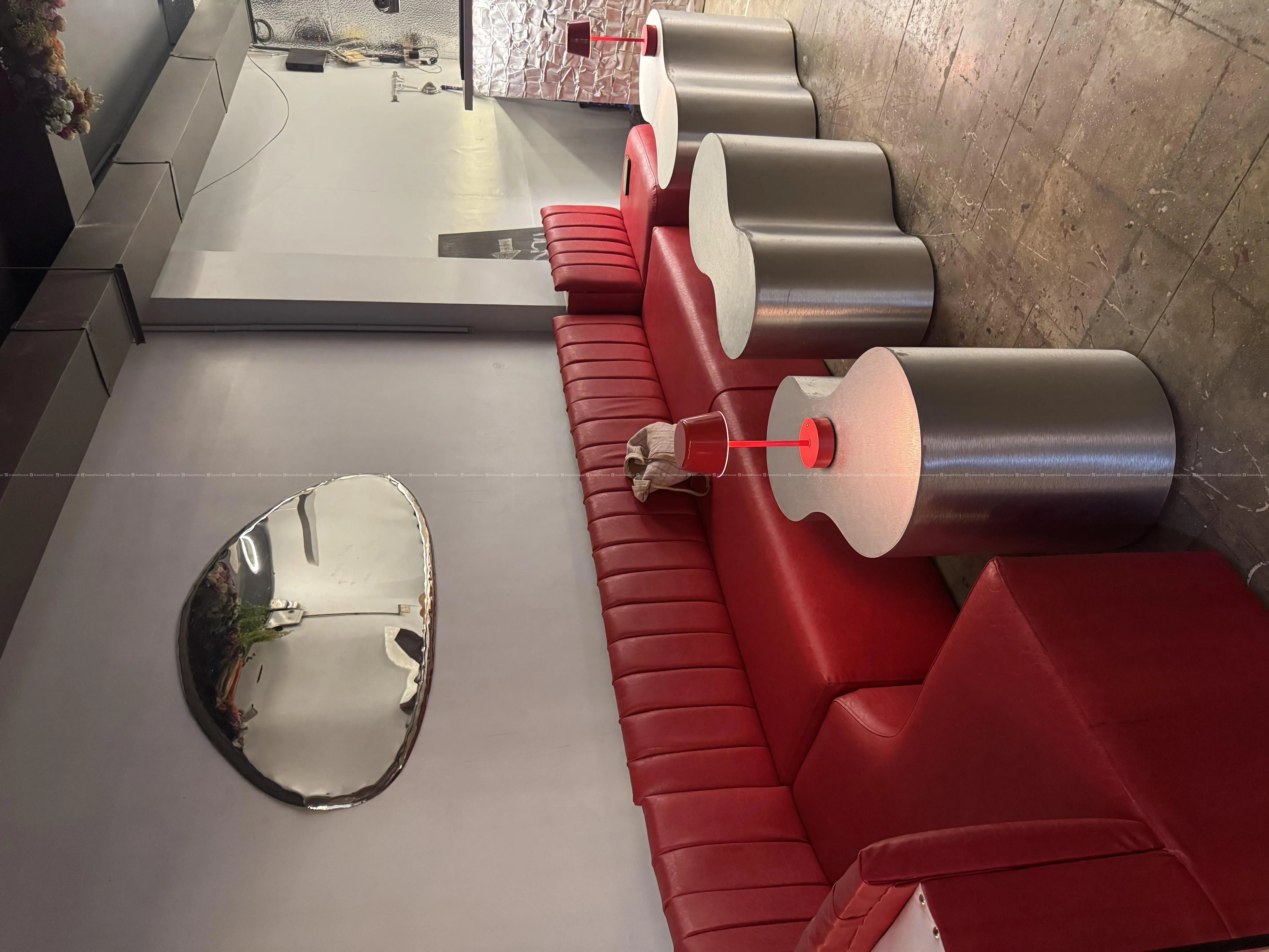 Custom Made Red Sectional Sofa for SALE