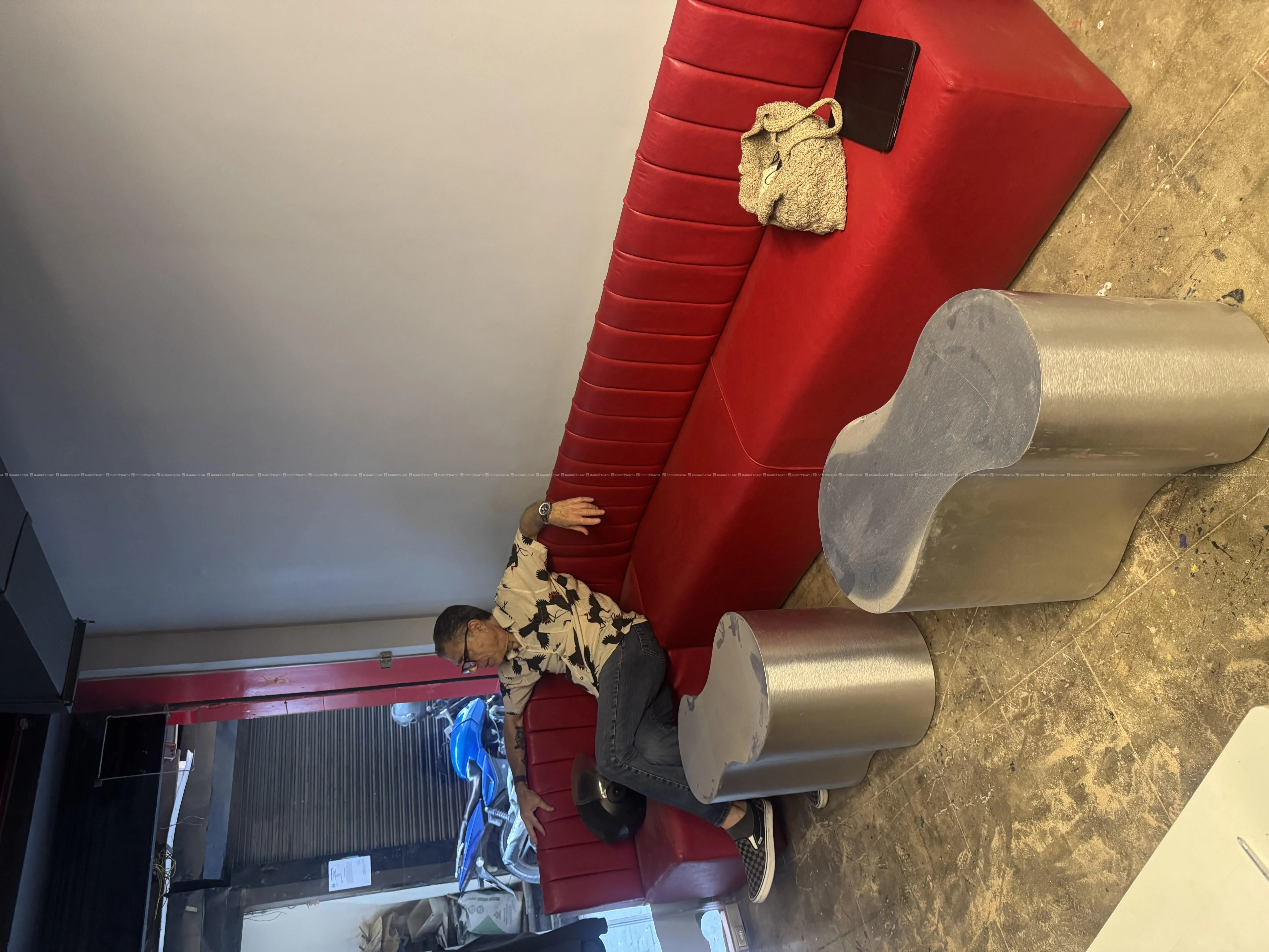 Custom Made Red Sectional Sofa for SALE 2
