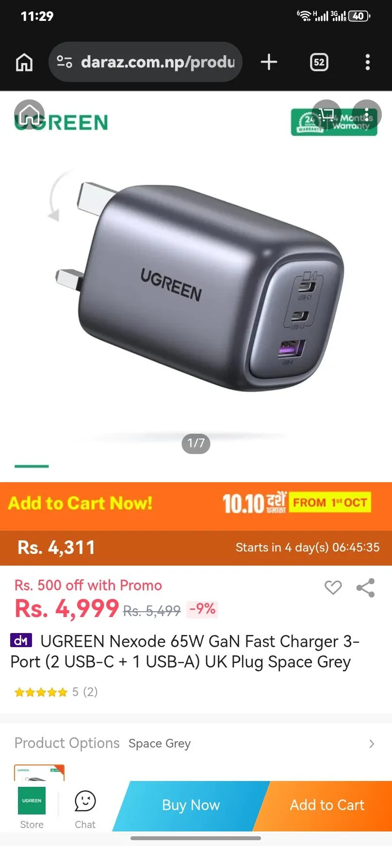 ugreen 65watt charger