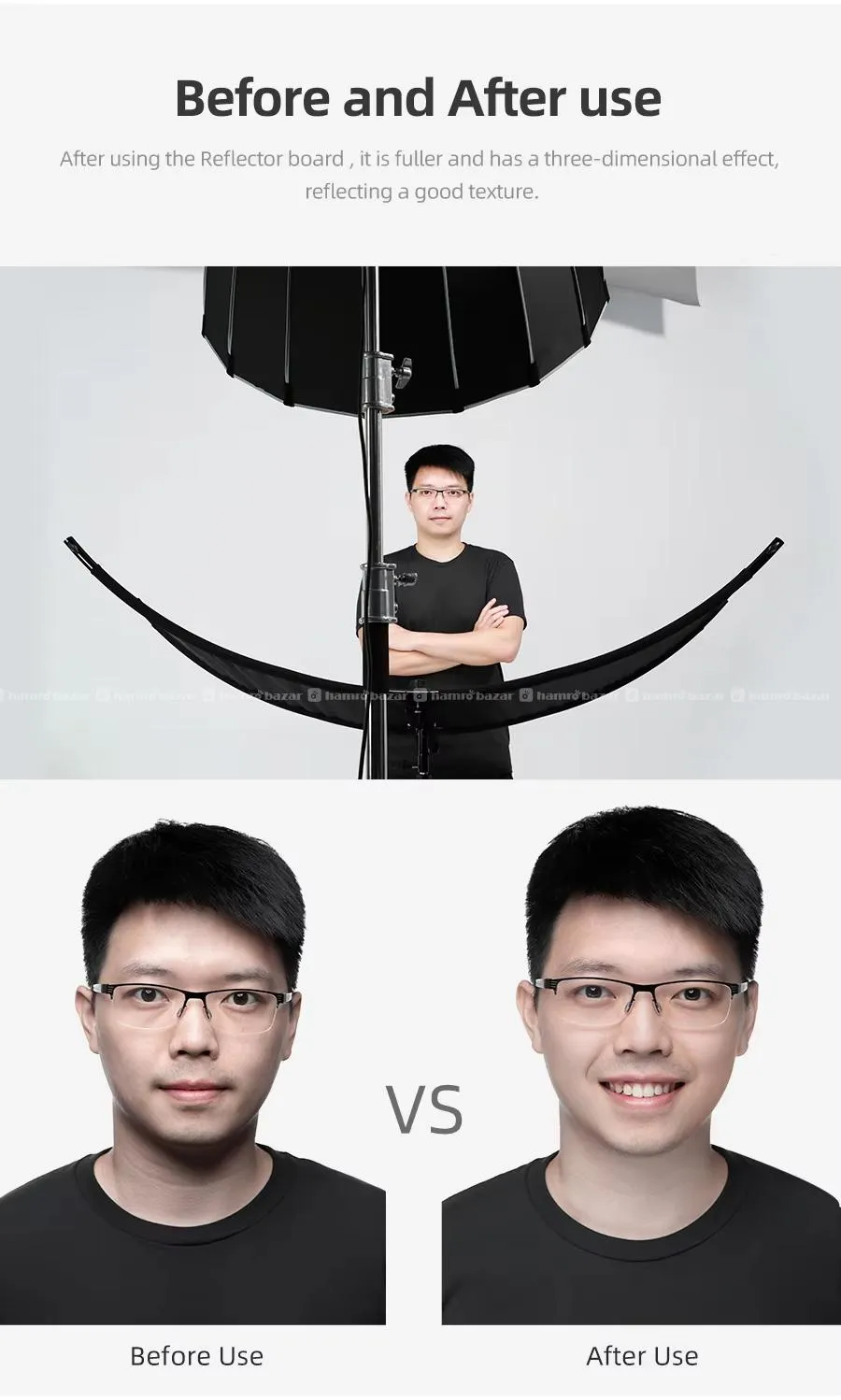 U-Shape Reflector (4-in-1 Photography Reflector)