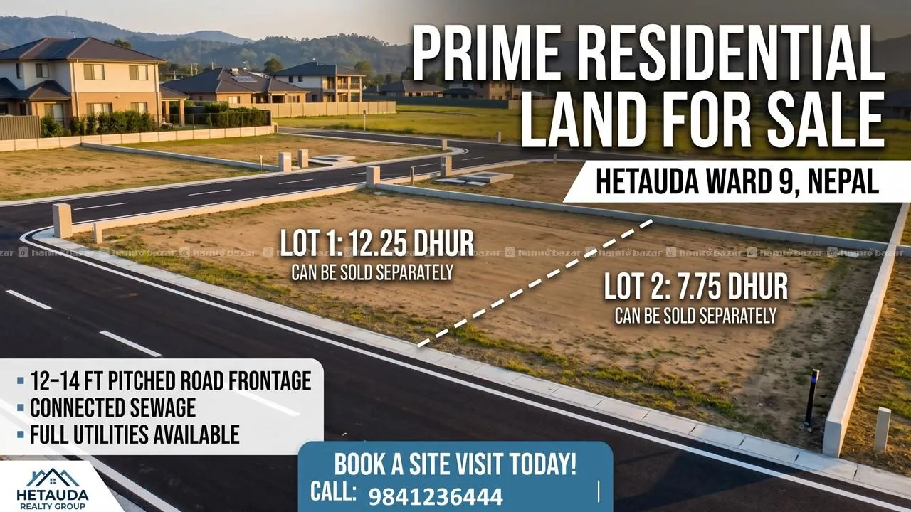 Prime 20 Dhur (1 Kattha) Land in Hetauda
