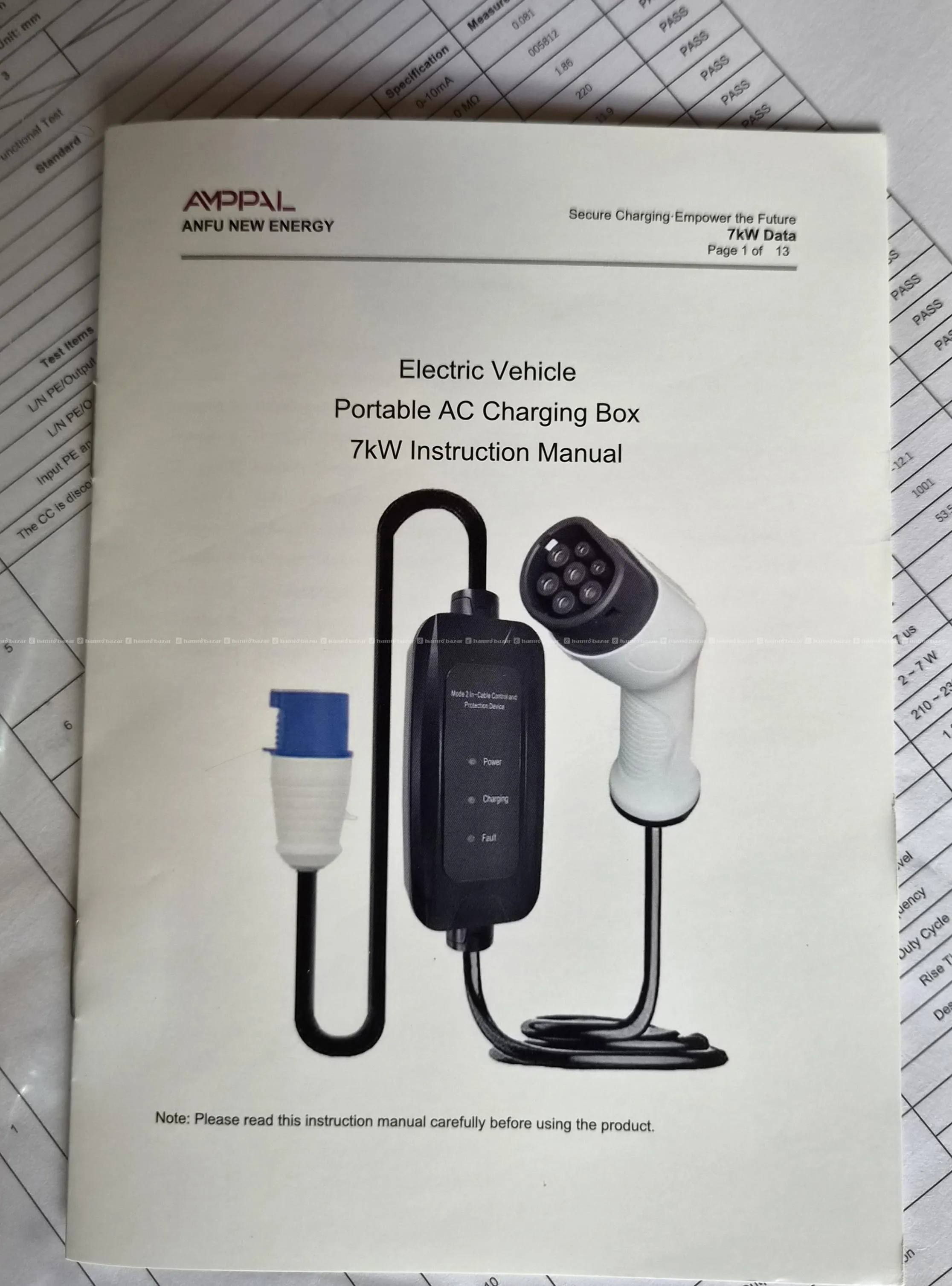 EV Car Wall Mounting Charger 7.2Kw