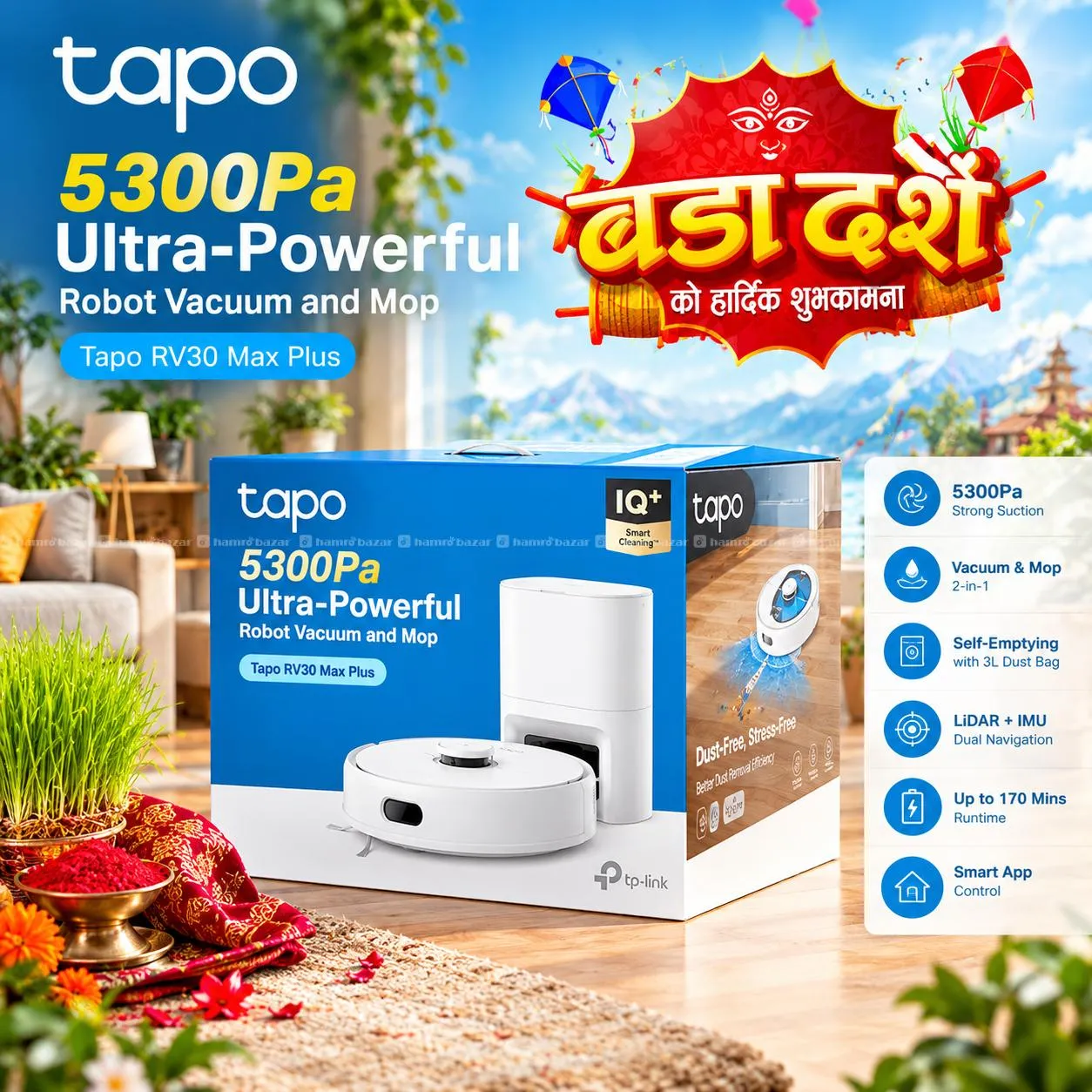 Robot Vacuum and Mop TP-Link Tapo RV30 Max Plus