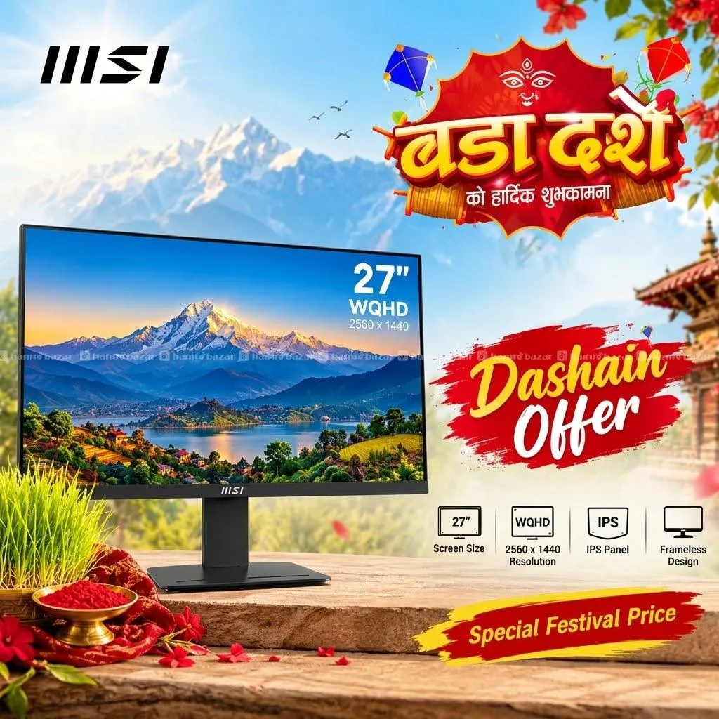 MSI PRO MP273Q E7 27Inch 2K WQHD Computer Monitor