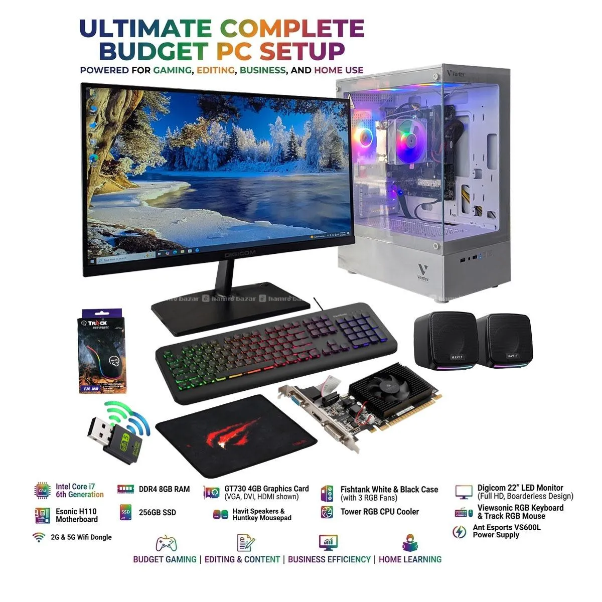 i7 6th Gen Gaming PC with GT 730 4GB Graphics