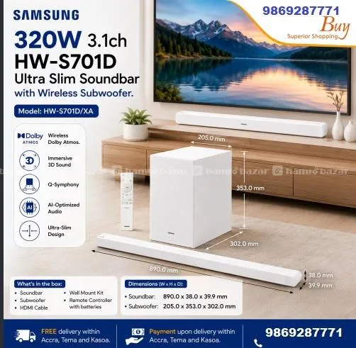 SAMSUNG HOME THEATER 3.1 DOLBY ATMOS SOUND