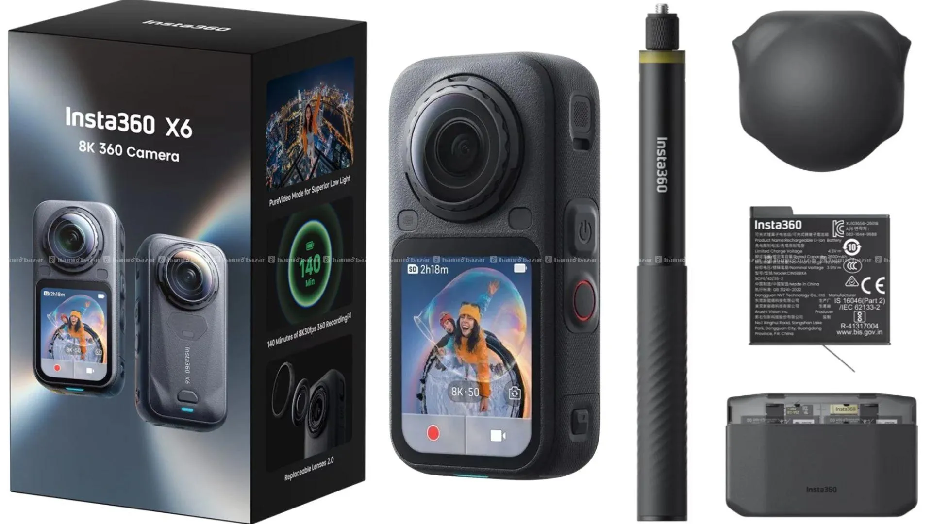 Insta360 X6 Essentials Bundle Midnight Black
