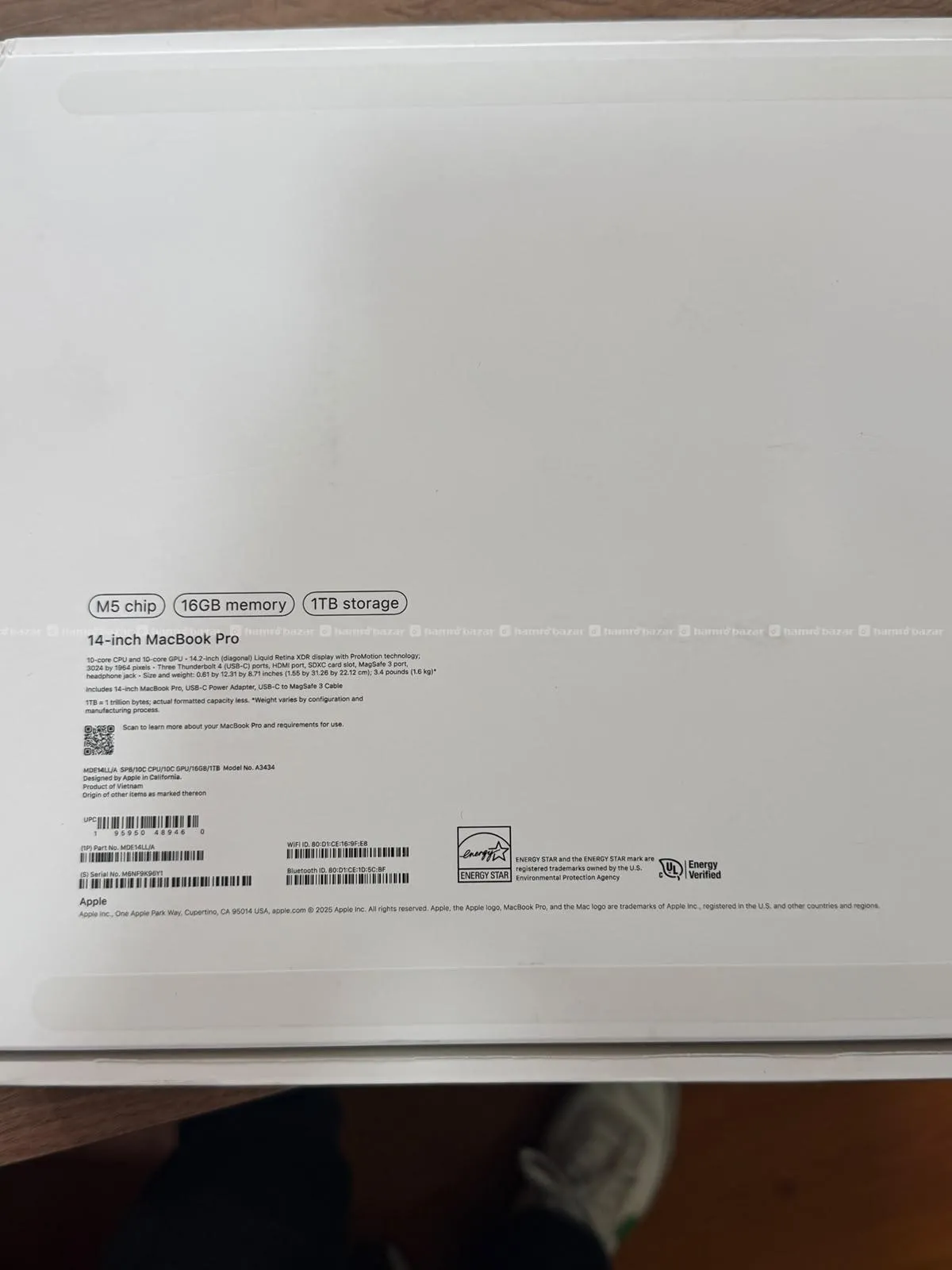 Macbook pro m5 16 gb 1 tb ssd , just activated