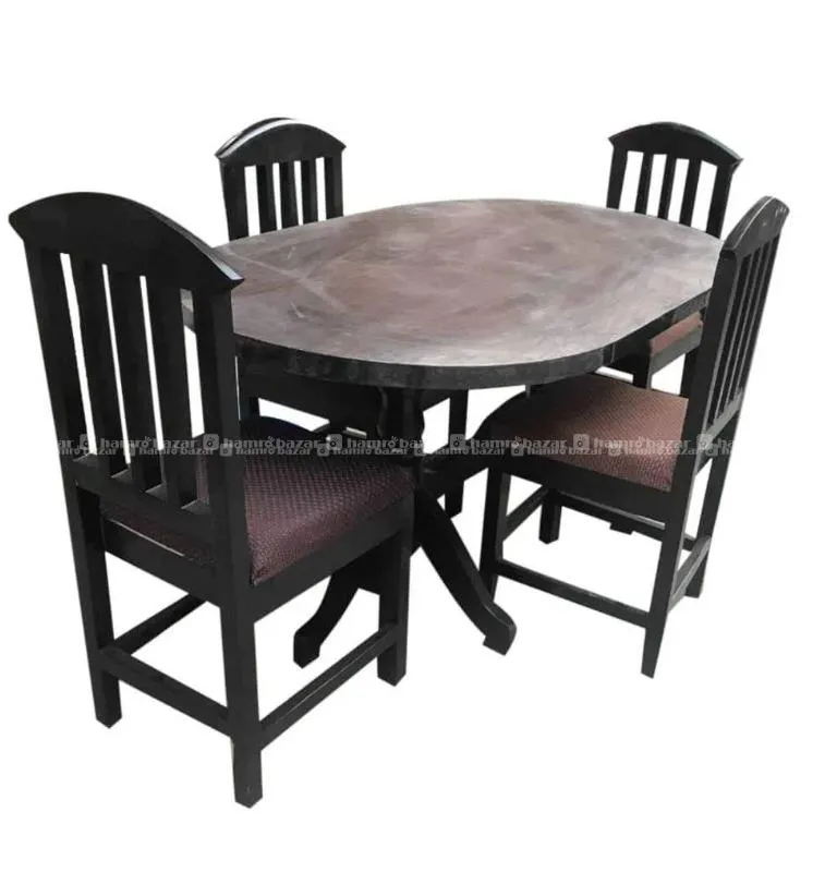 4-seater dining table with four chairs
