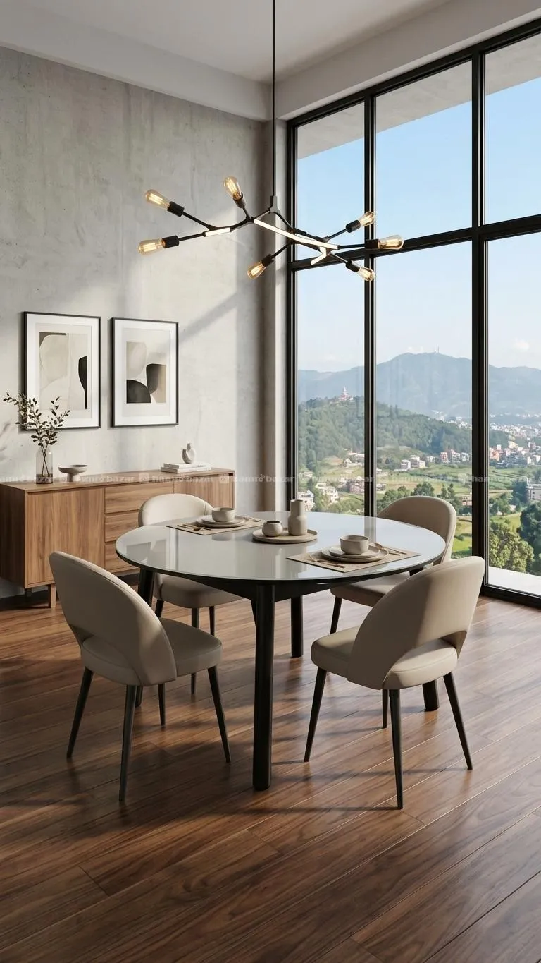 Extendable Circular Dining Table  S89