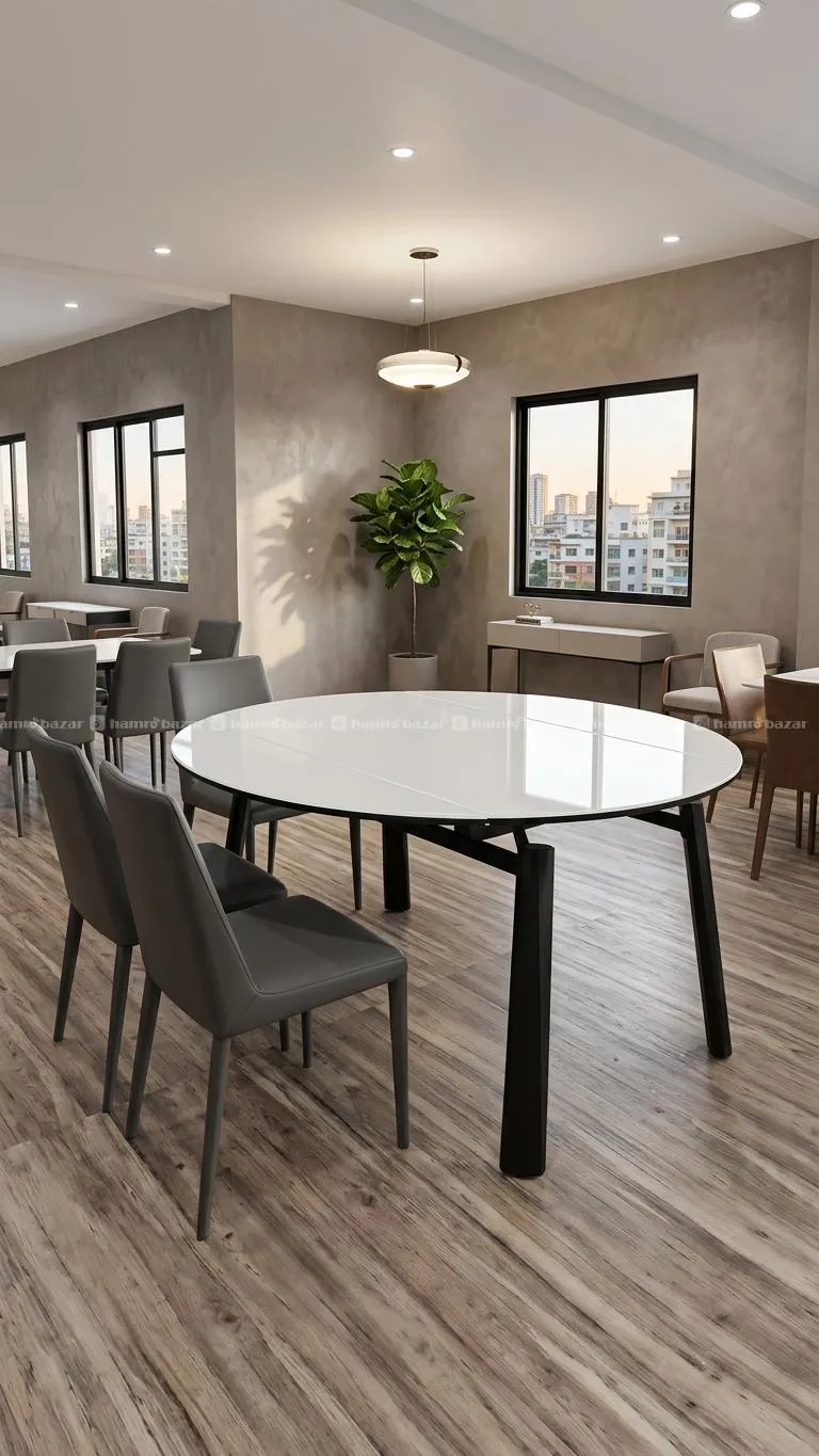 Extendable Circular Dining Table S89 2