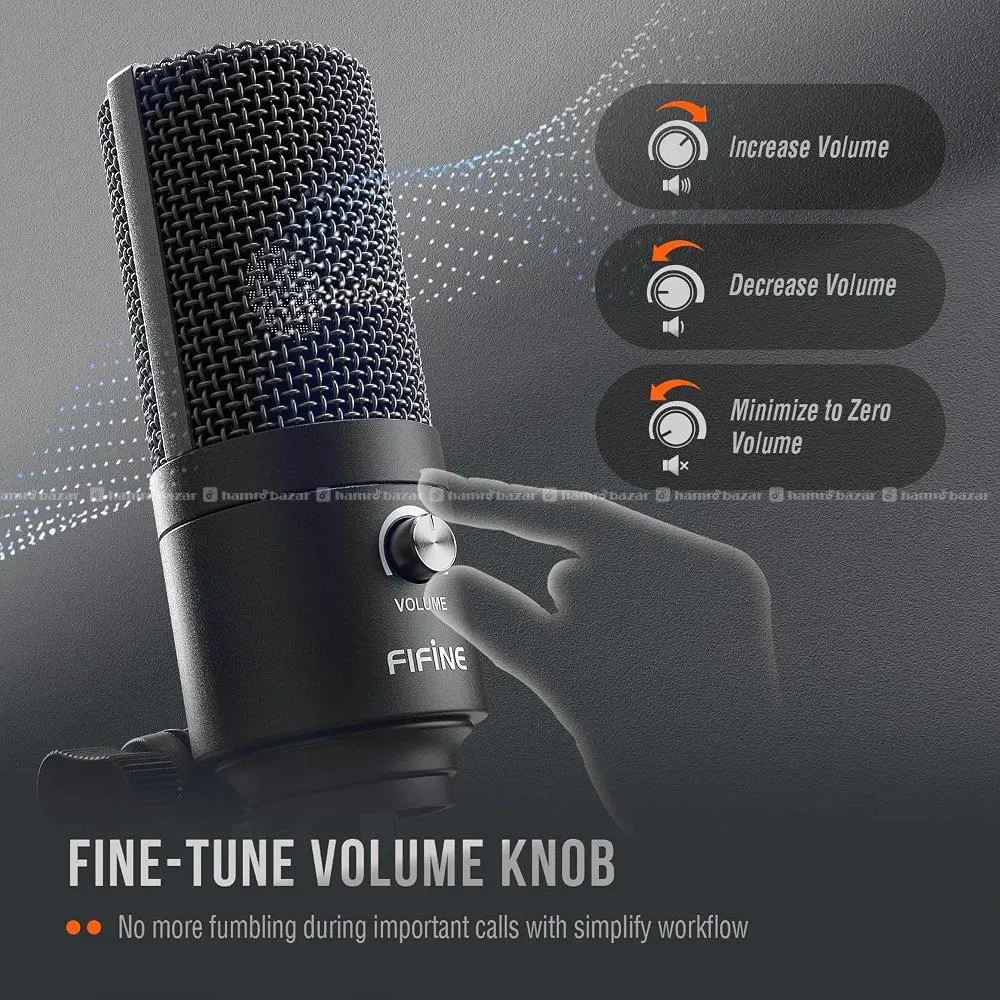 Fifine K669B USB Microphone Metal Condenser