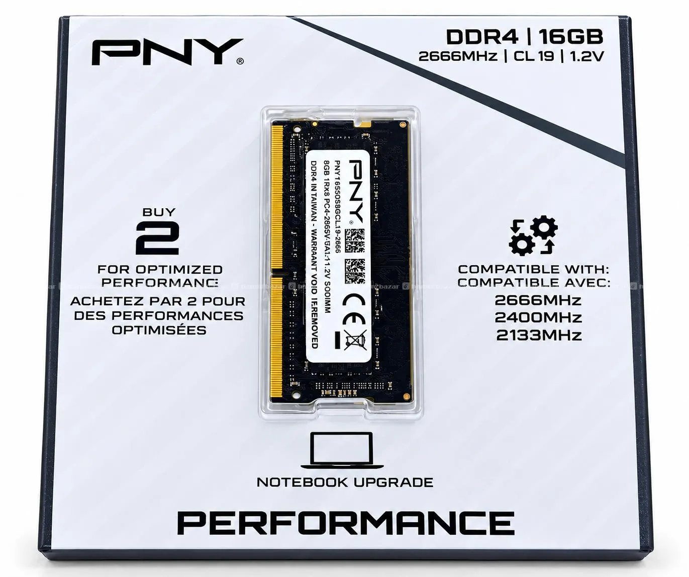PNY 16GB DDR4 2666Mhz Laptop RAM Box Pack