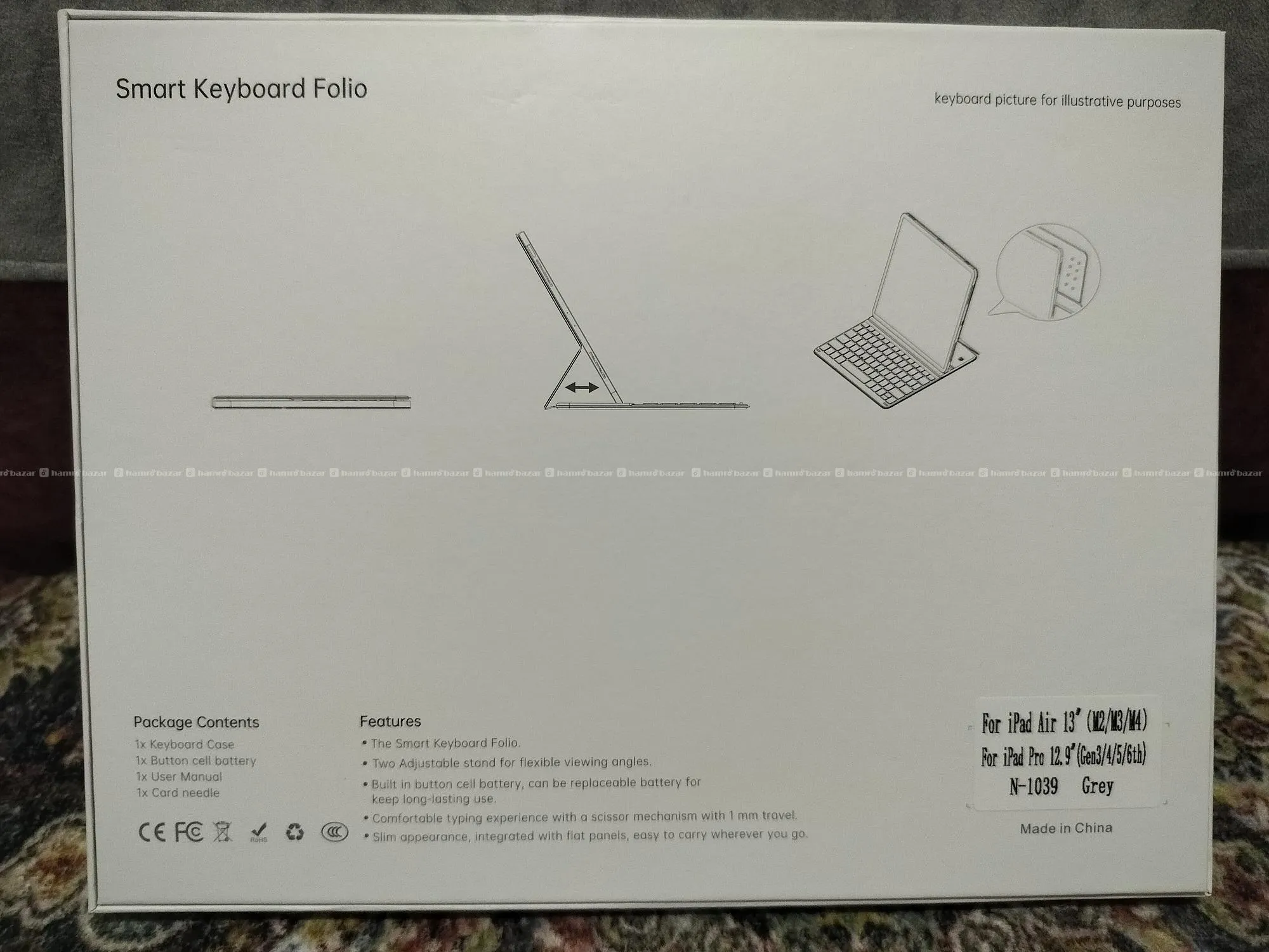 Smart keyboad folio for iPad 13 and iPad Pro 12.9 2