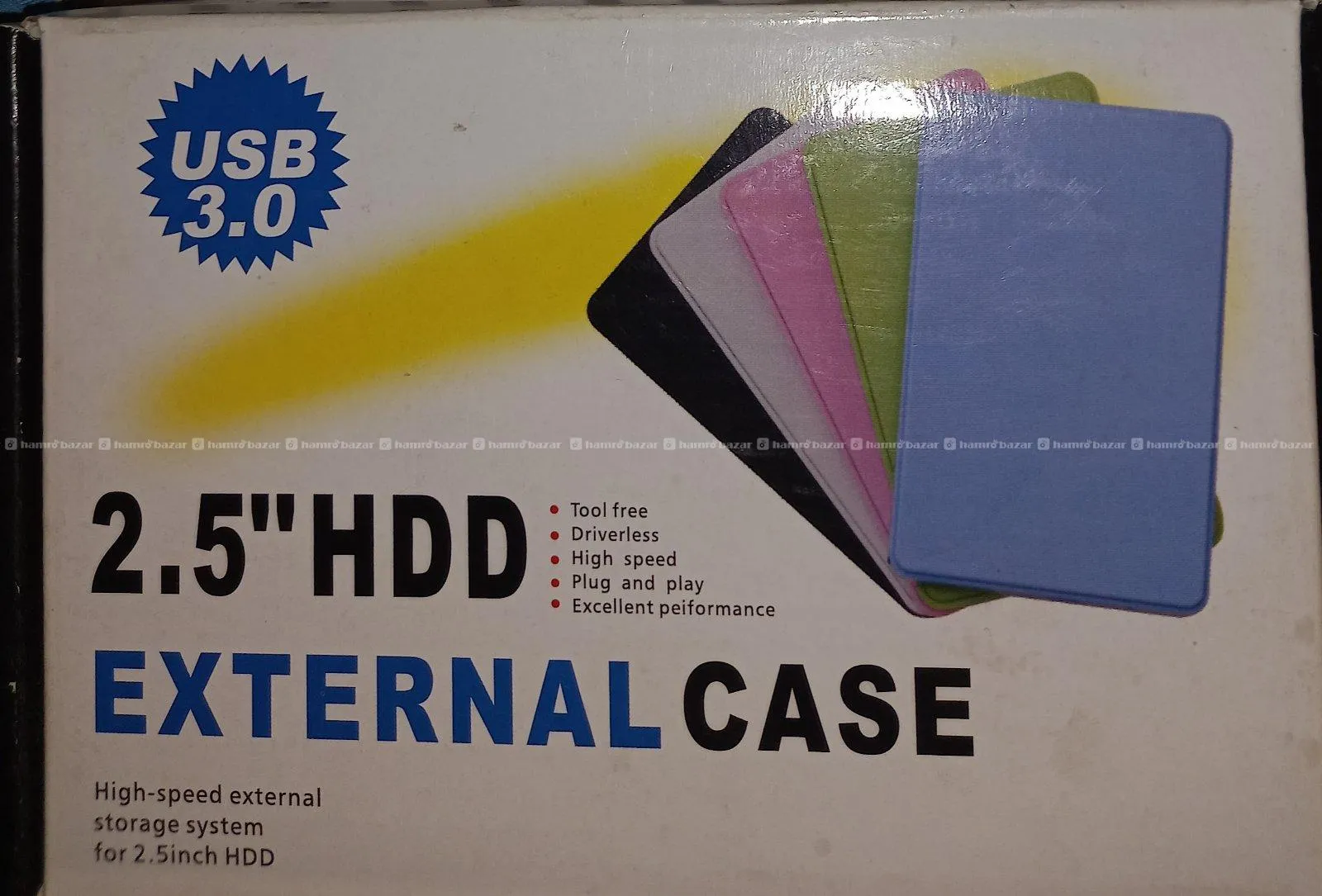 1 TB External HDD with USB 3.0 Case, Cable & Box