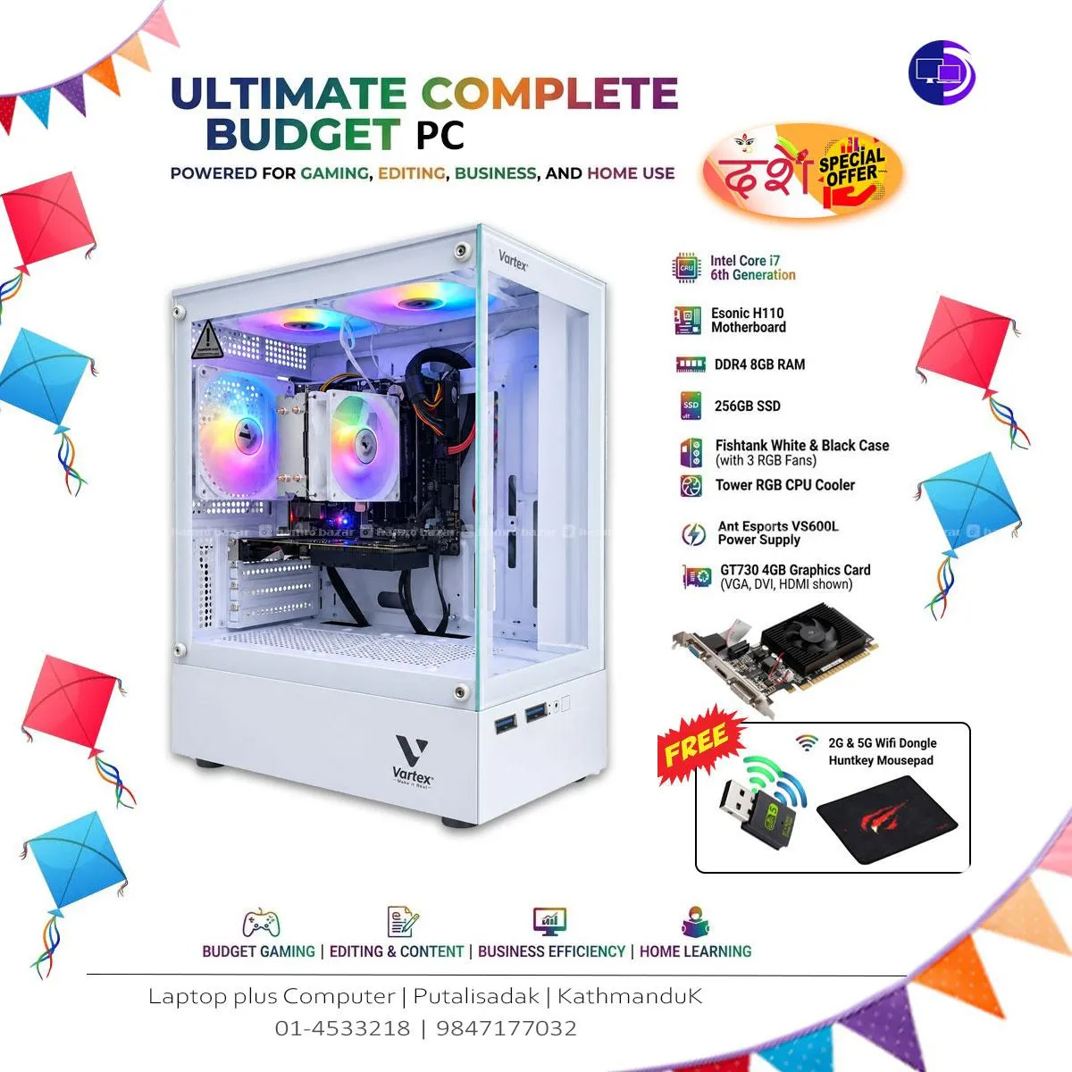 🎉Special Dashain Offer 2083 – Budget Gaming PC!